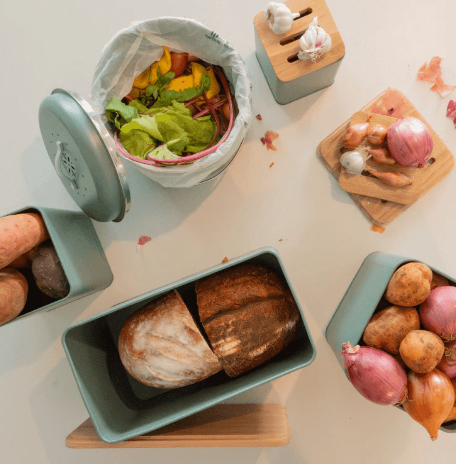 Haven & Space Berry KITCHEN Bread Box | Eucalyptus