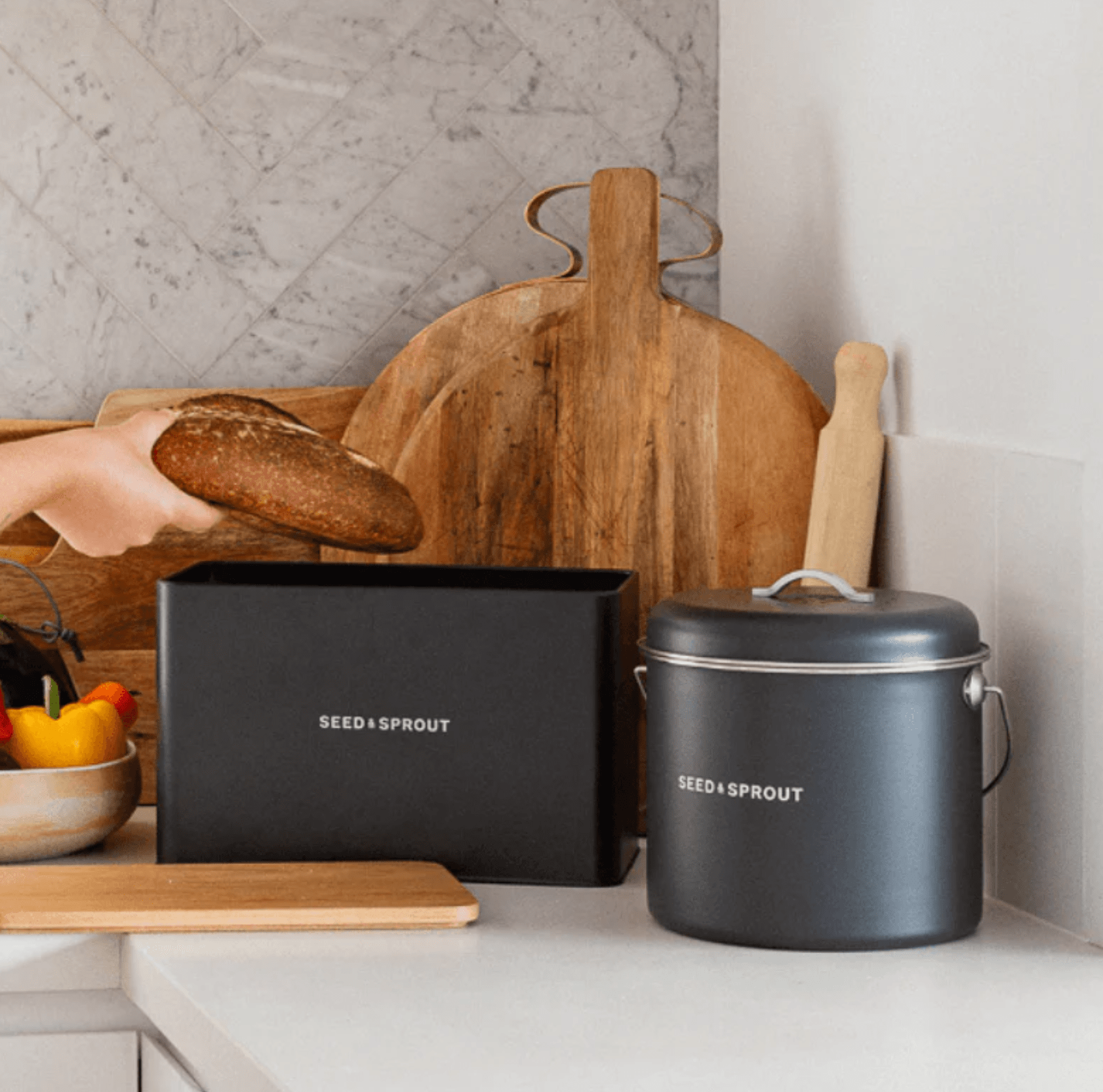 Haven & Space Berry KITCHEN Bread Box | Liquorice