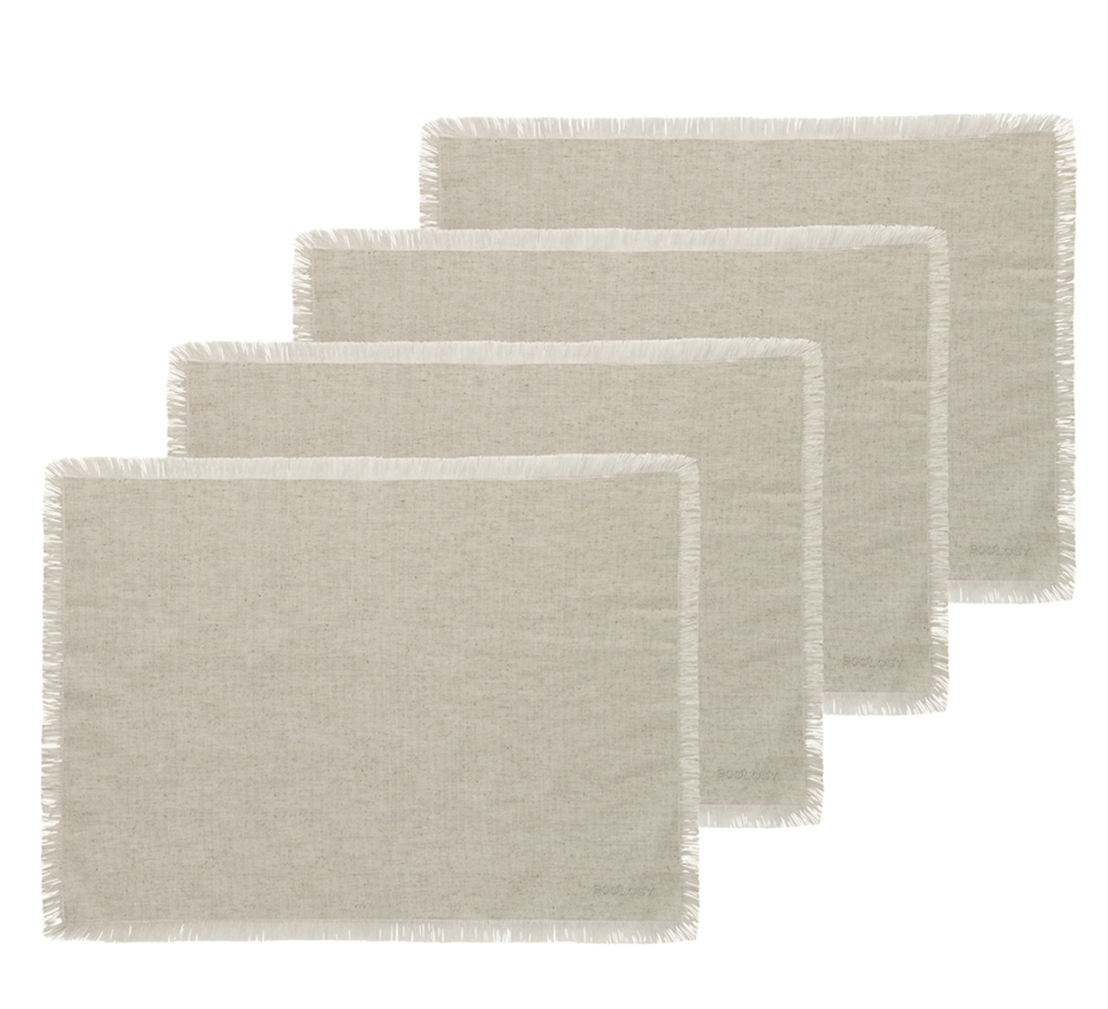 Haven & Space Berry KITCHEN Cotton Placemat S/4 Flax Cotton Table Napery