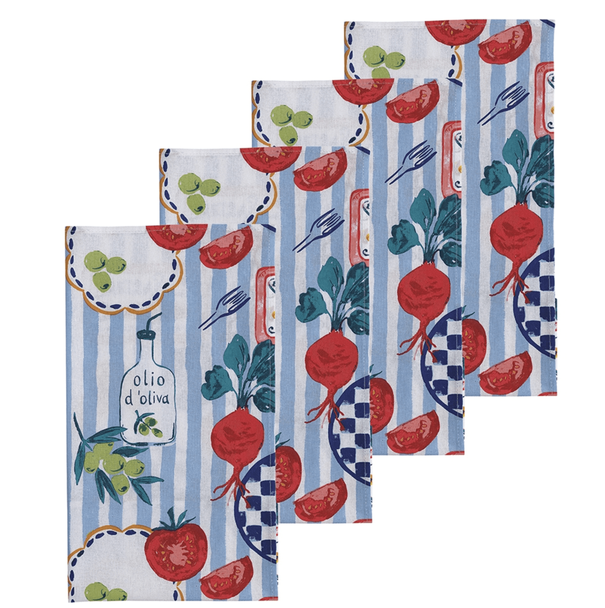 Haven & Space Berry KITCHEN Cucina S/4 Fabric Napkins