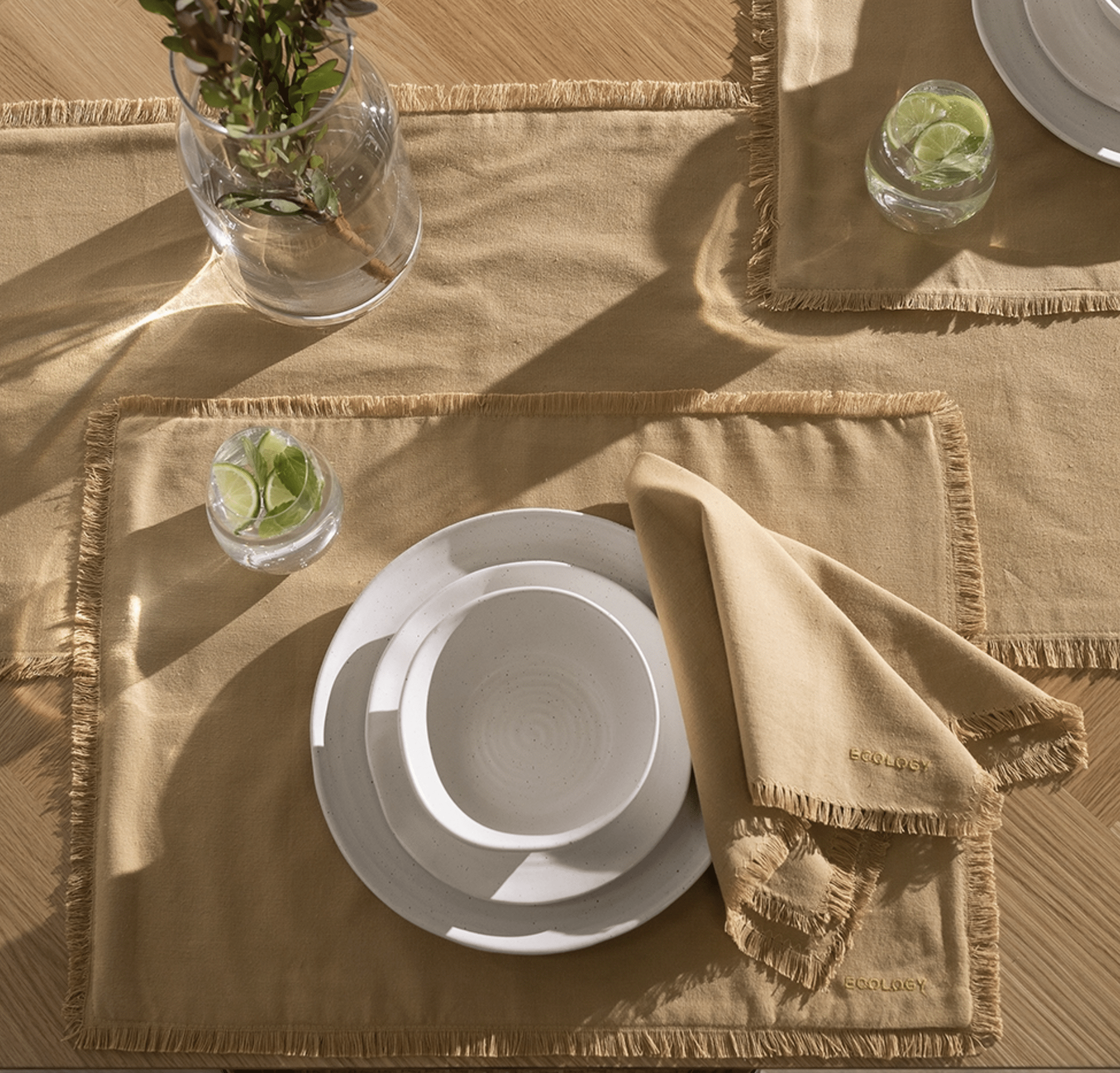 Haven & Space Berry KITCHEN Dijon Cotton Table Napery