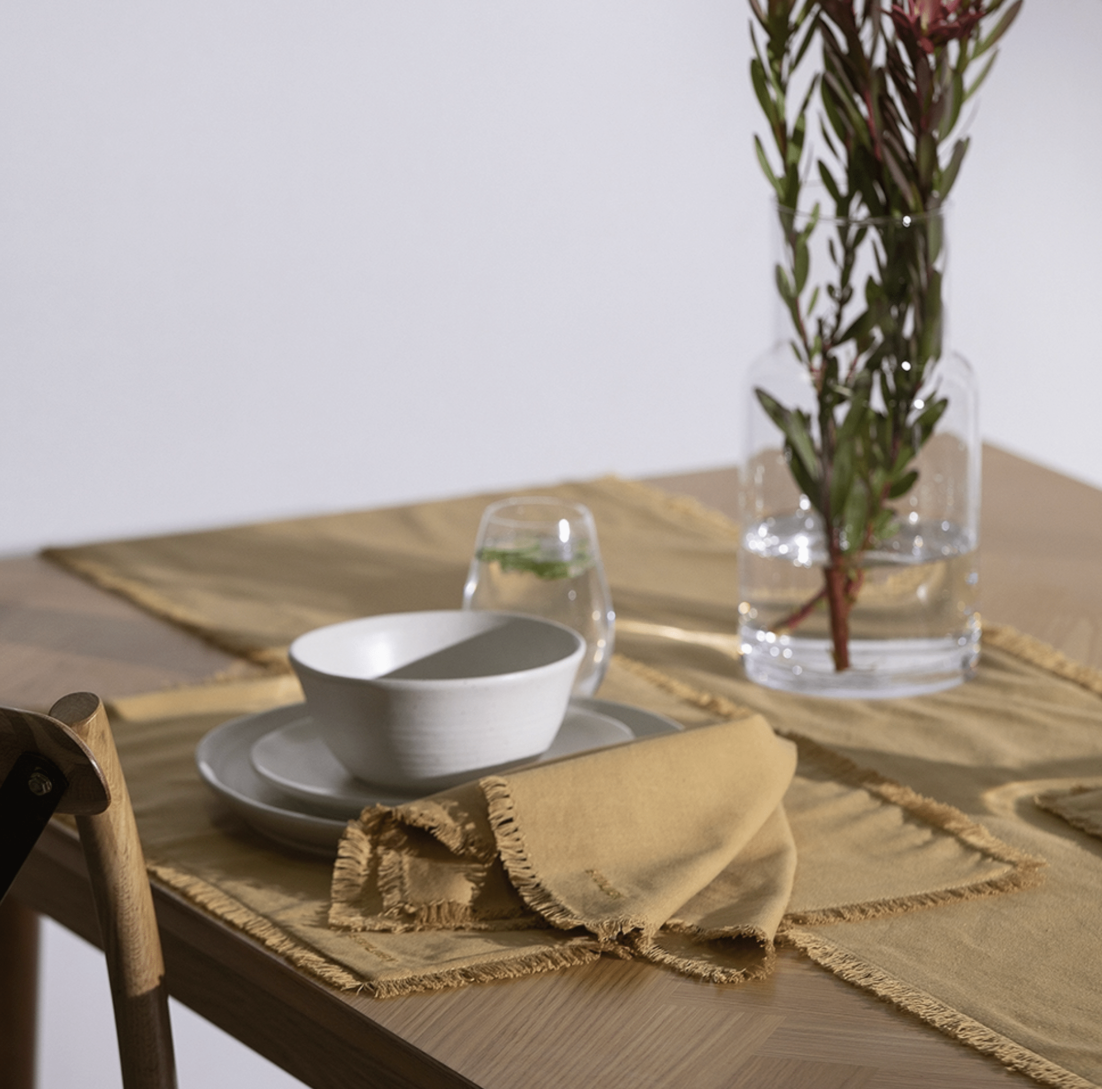 Haven & Space Berry KITCHEN Dijon Cotton Table Napery