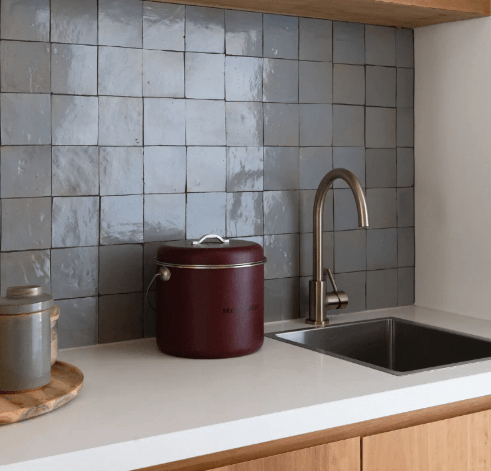 Haven & Space Berry KITCHEN Kitchen Compost Bin | Mulberry