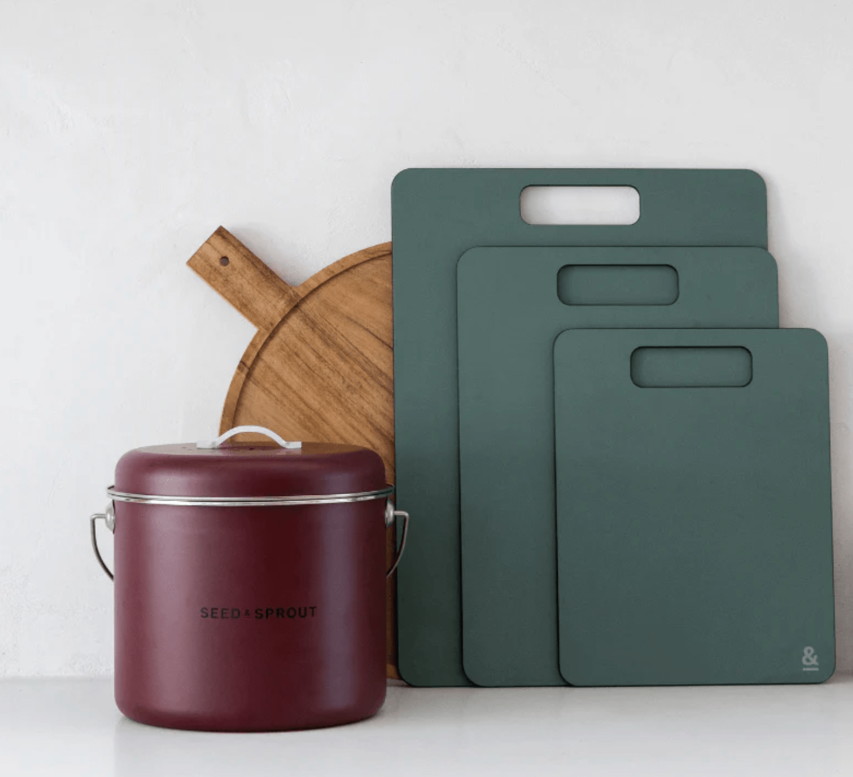Haven & Space Berry KITCHEN Kitchen Compost Bin | Mulberry