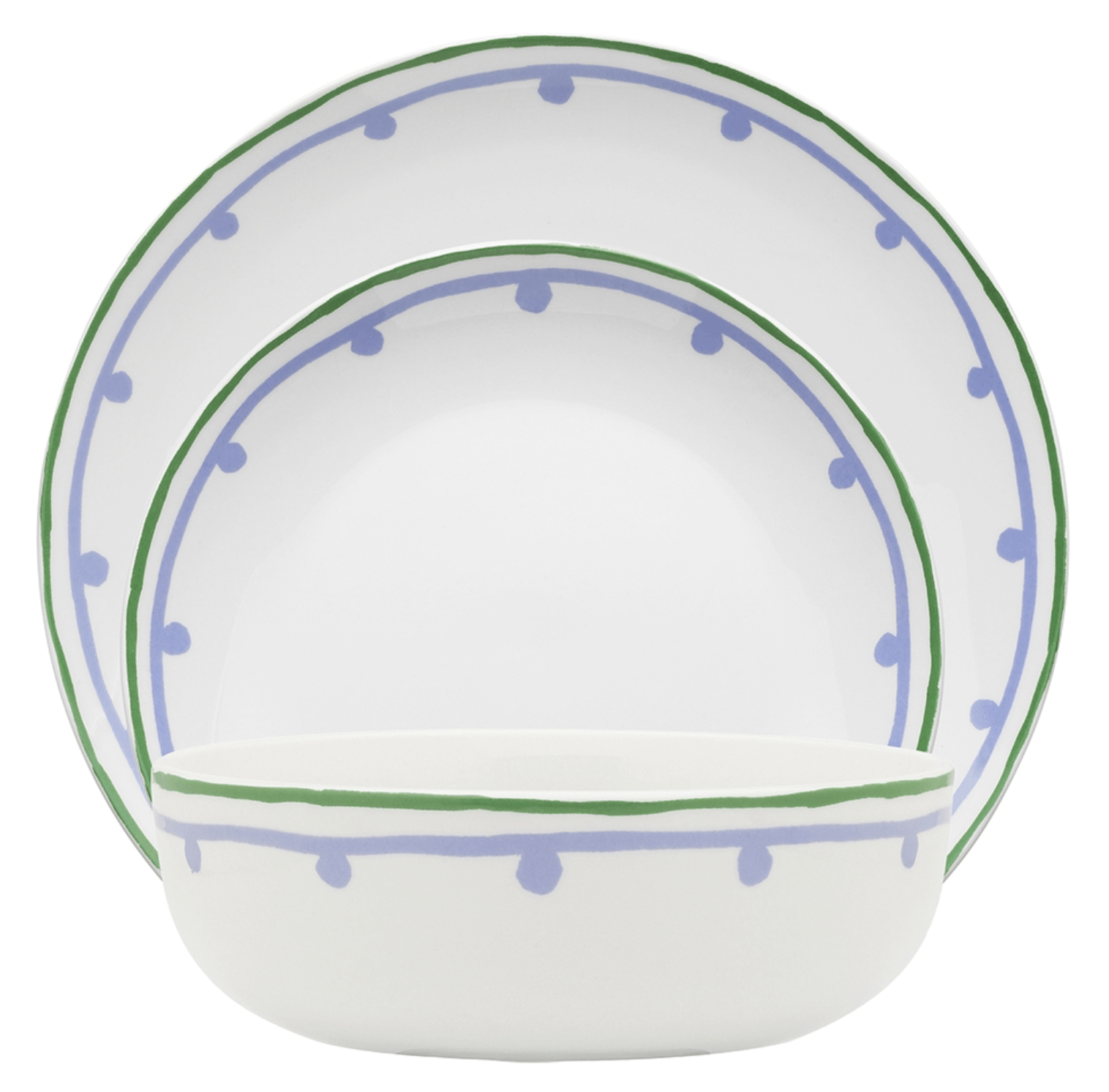 Haven & Space Berry KITCHEN Lilac Fiesta 12pc Dinner Set