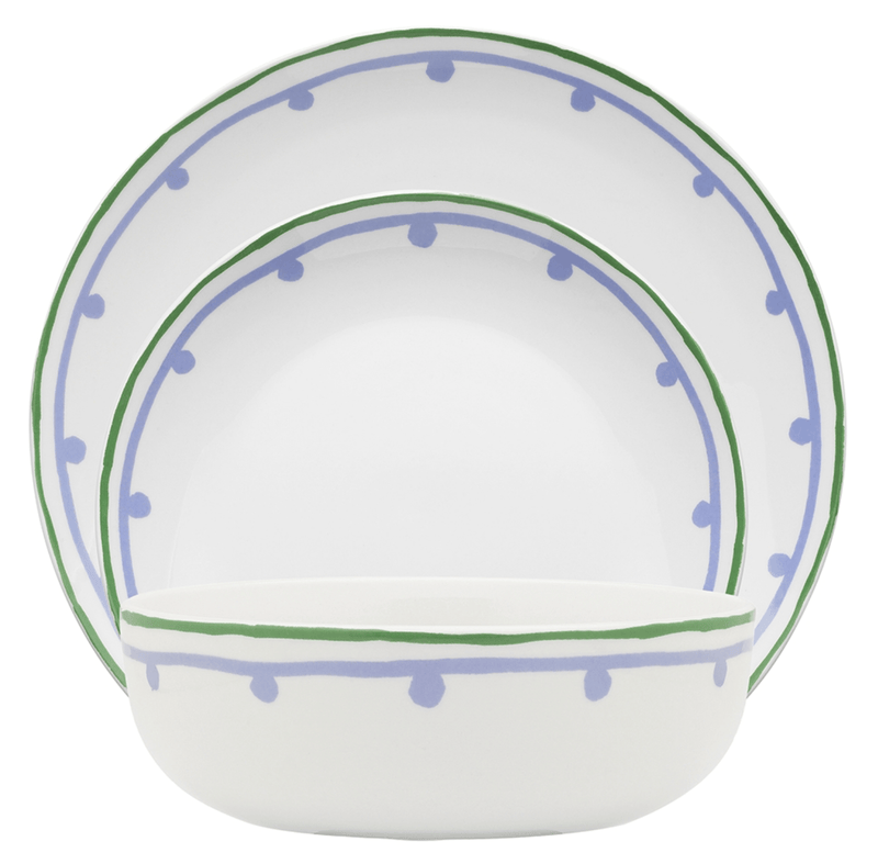 Haven & Space Berry KITCHEN Lilac Fiesta 12pc Dinner Set