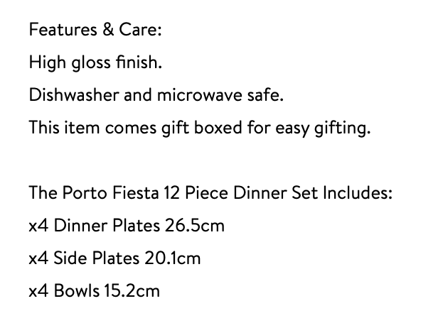 Haven & Space Berry KITCHEN Lilac Fiesta 12pc Dinner Set