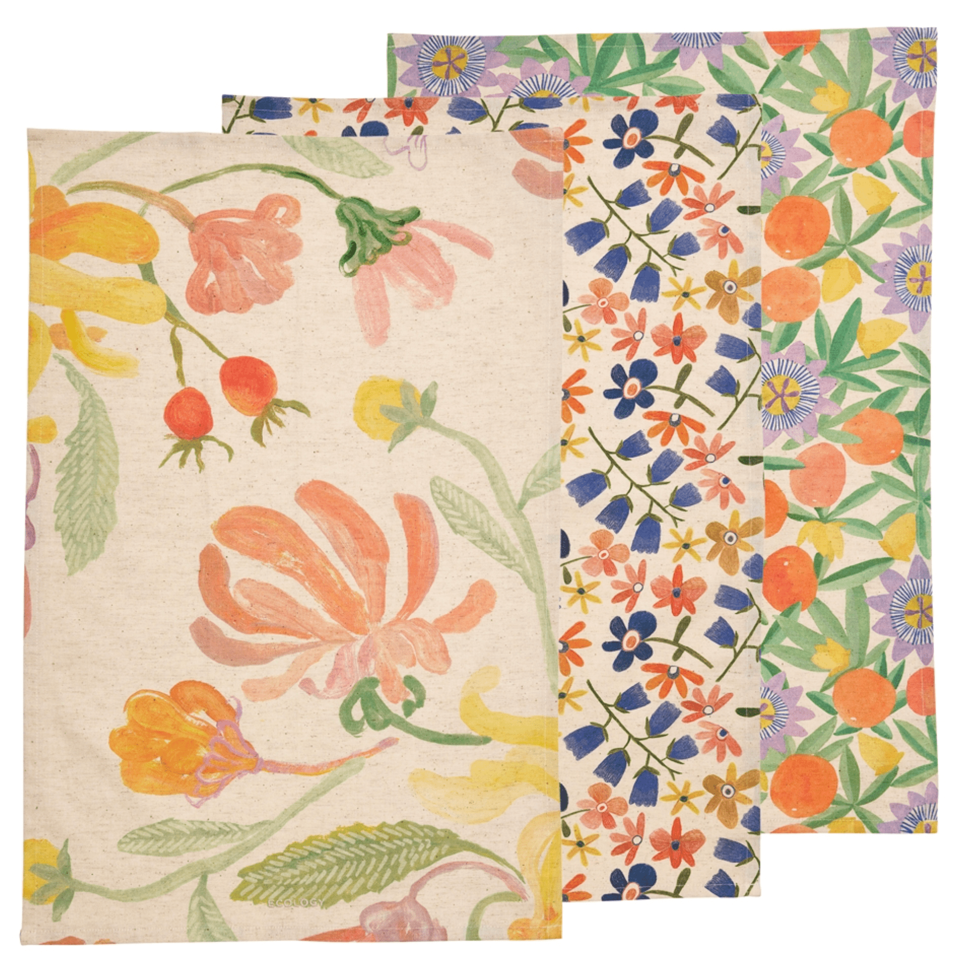 Haven & Space Berry KITCHEN Midsummer S/3 Tea Towel