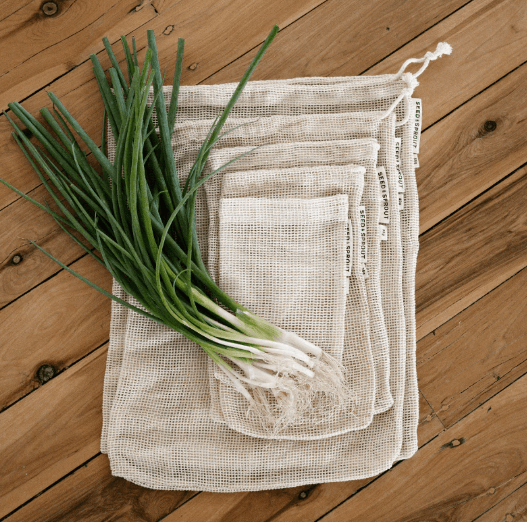 Haven & Space Berry KITCHEN Organic Mesh Produce Bag | Set of 5