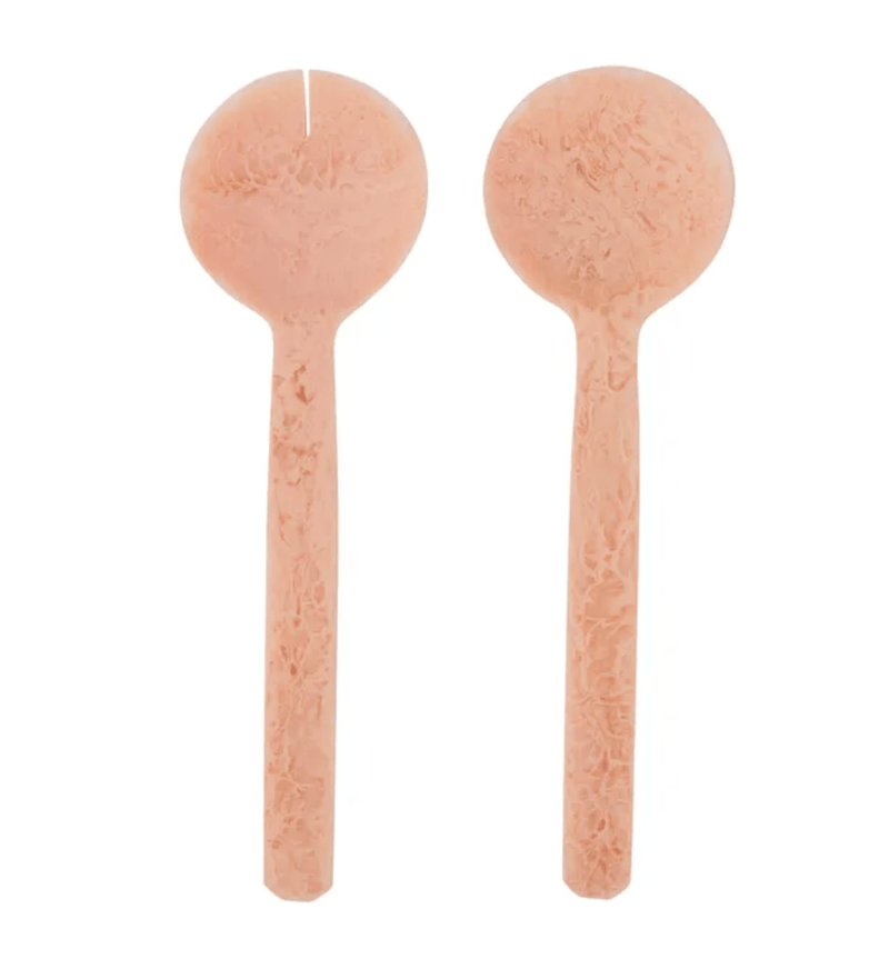 Haven & Space Berry KITCHEN Peach Bellini Kip S/2 Resin Salad Server