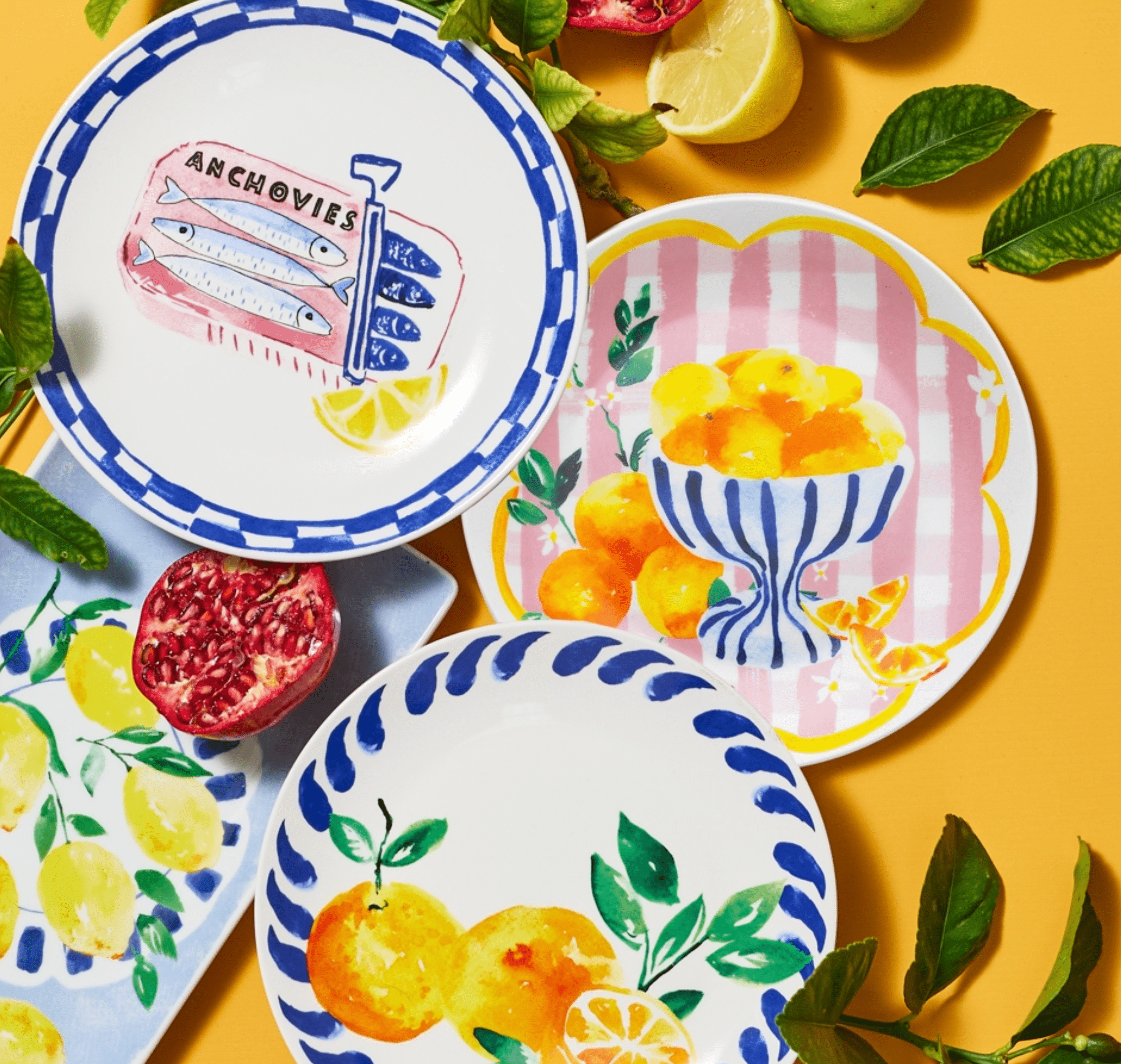 Haven & Space Berry KITCHEN Positano Gingham Plate