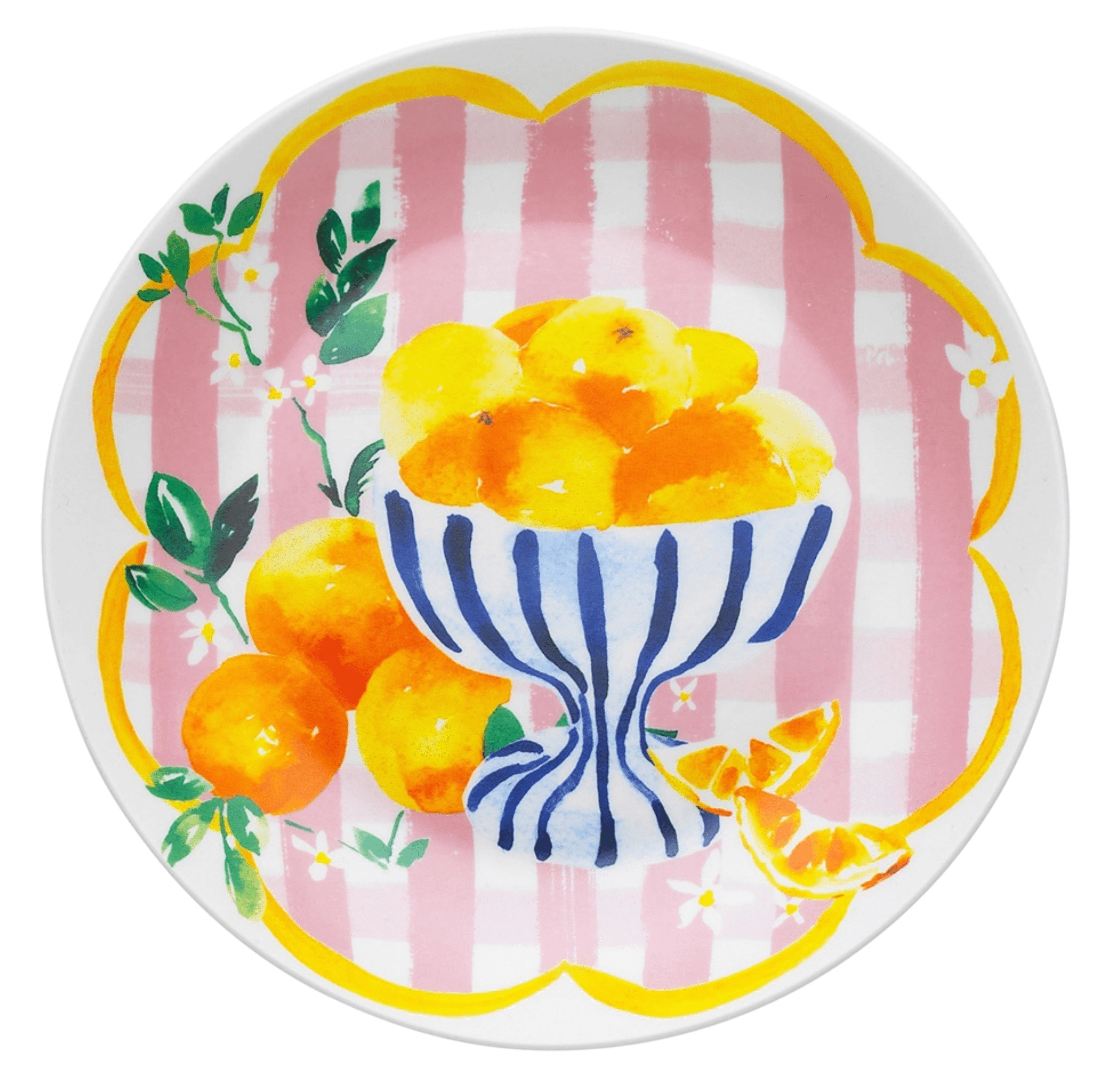 Haven & Space Berry KITCHEN Positano Gingham Plate