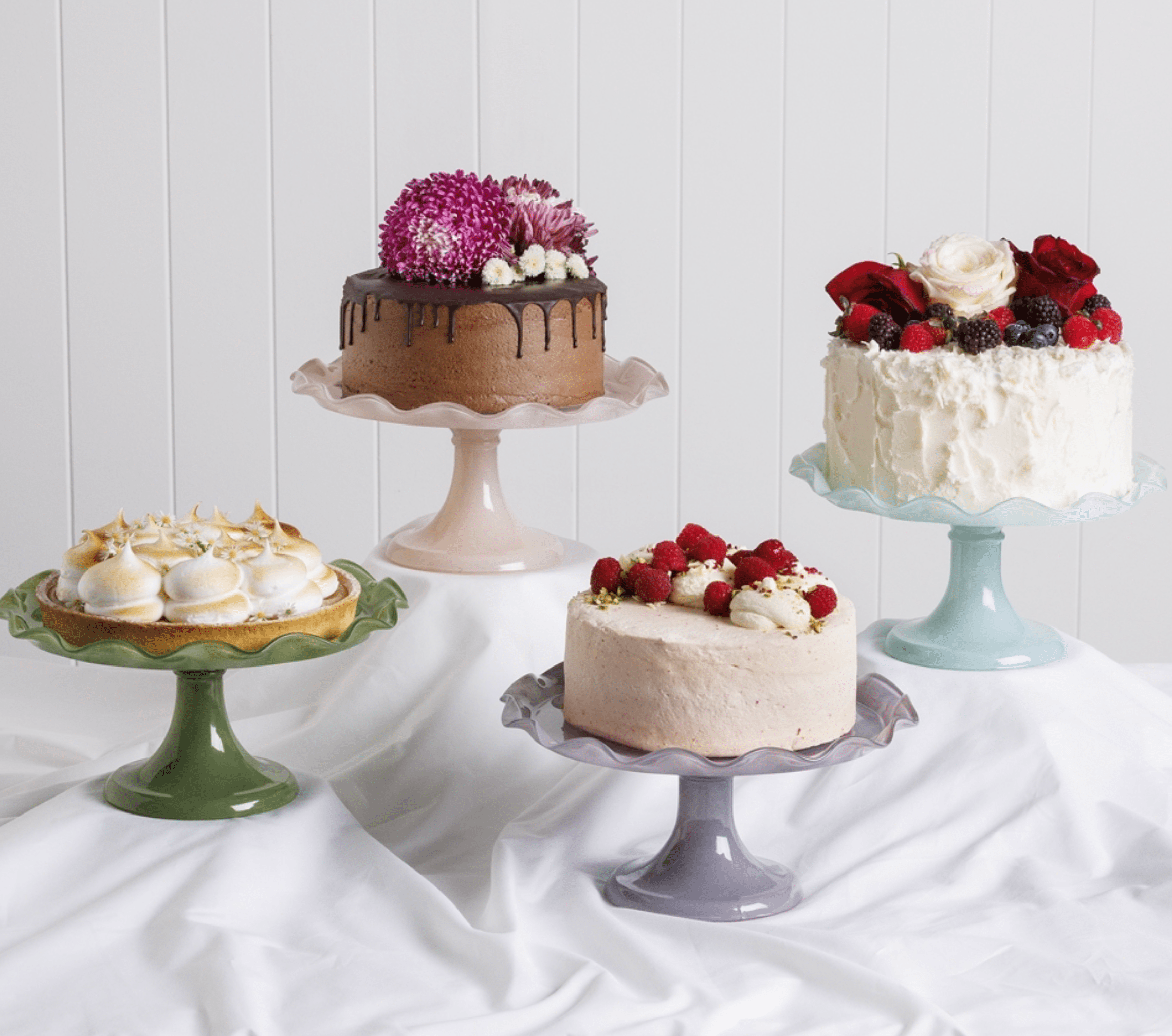 Haven & Space Berry KITCHEN Ruffle Cake Stand