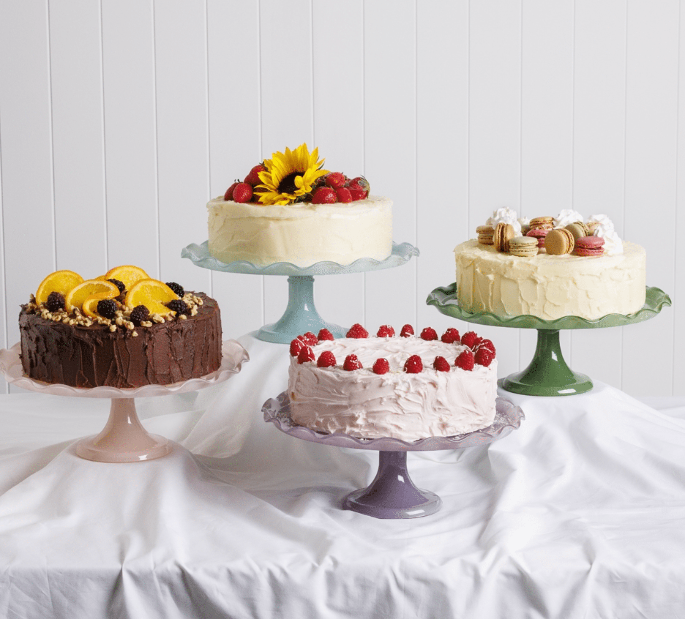 Haven & Space Berry KITCHEN Ruffle Cake Stand