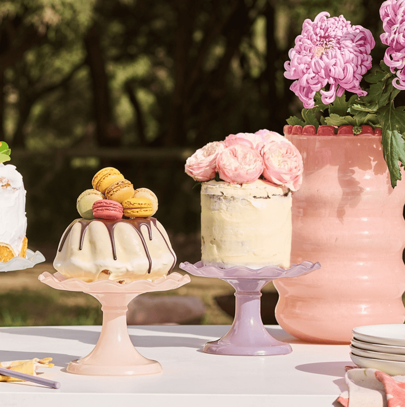 Haven & Space Berry KITCHEN Ruffle Cake Stand