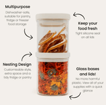 Haven & Space Berry KITCHEN Tallow Rectangle Glass Pantry Jar | 2pk