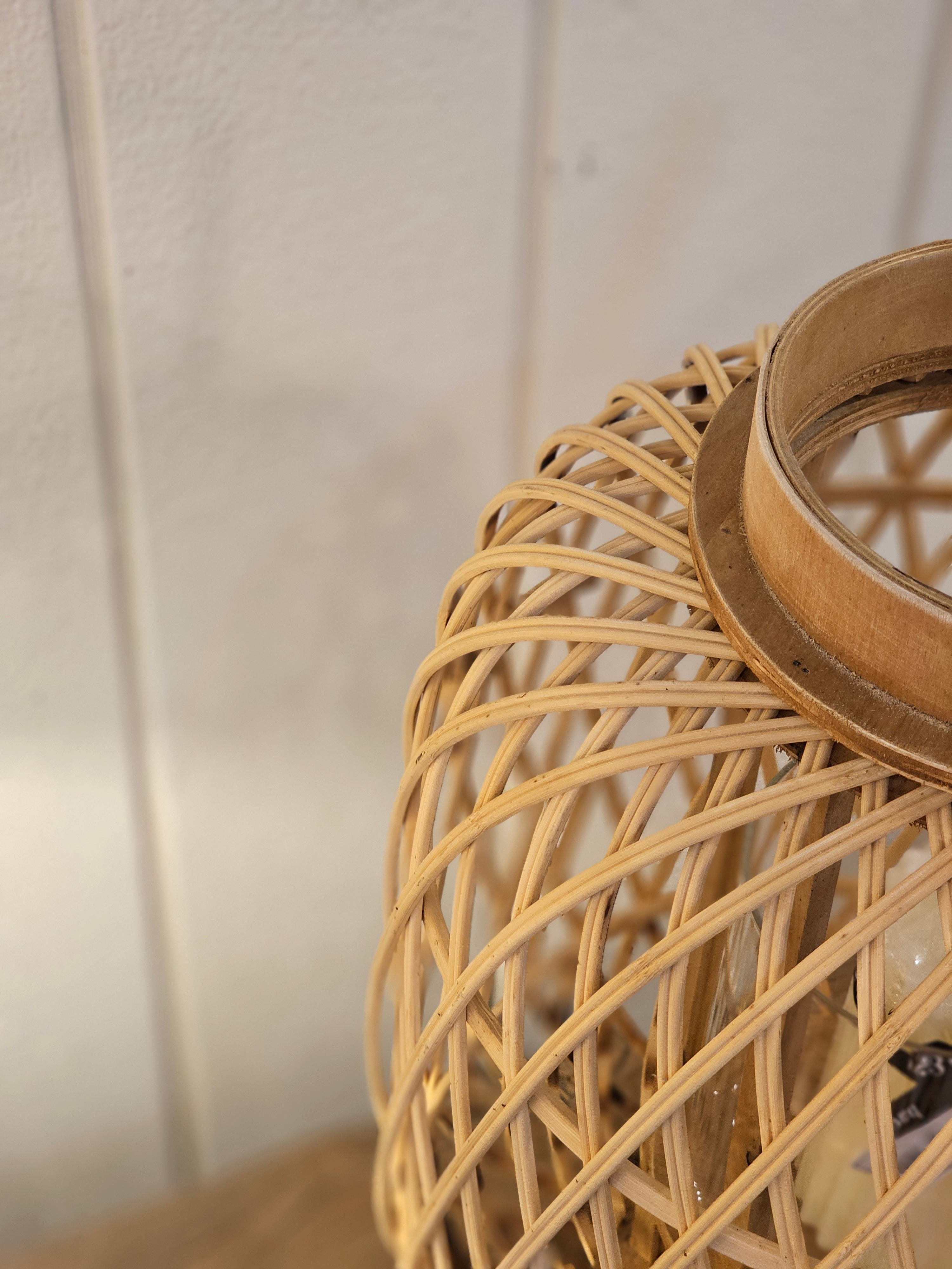 Haven & Space Berry LANTERN Natural Herreo Bamboo Lantern