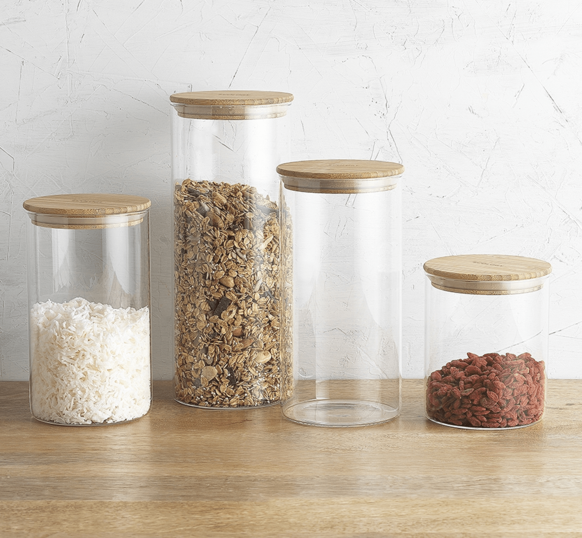 Haven & Space Berry Pantry Canisters Set of 4
