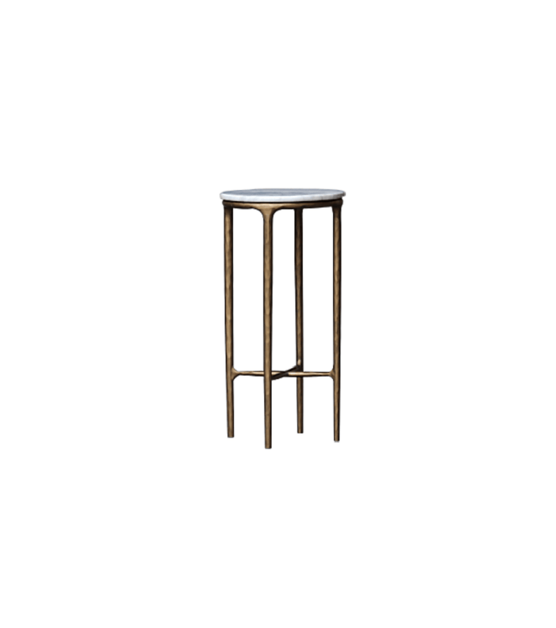 Haven & Space Berry SIDE TABLE 30CM x 30CM x 61CM Veneta Marble Flower Table