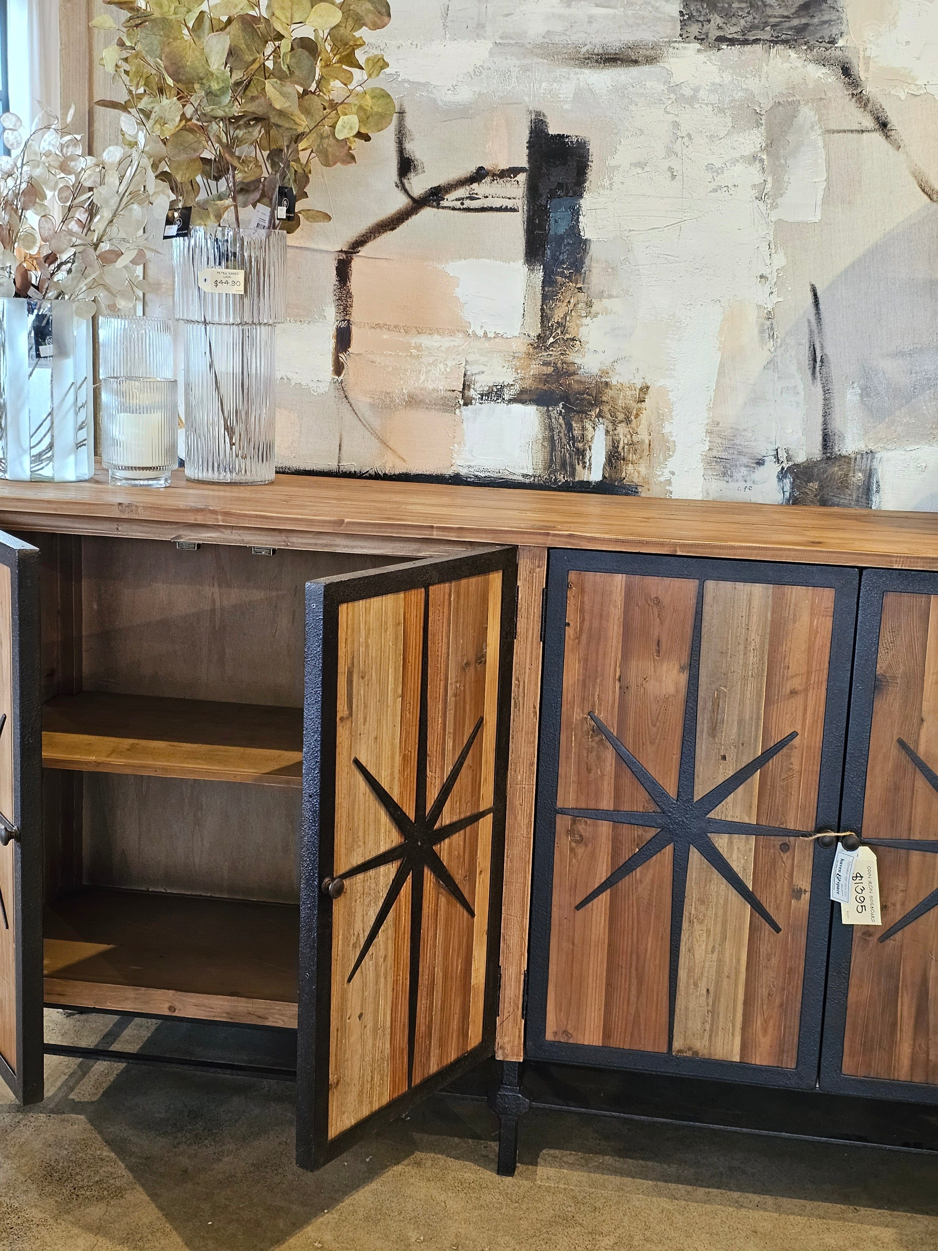 Haven & Space Berry SIDEBOARD 180x45x100CM Odin Iron Sideboard