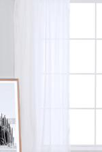 Haven & Space Berry SOFT FURNISHINGS 2x3m / White Voile Curtain 2x3