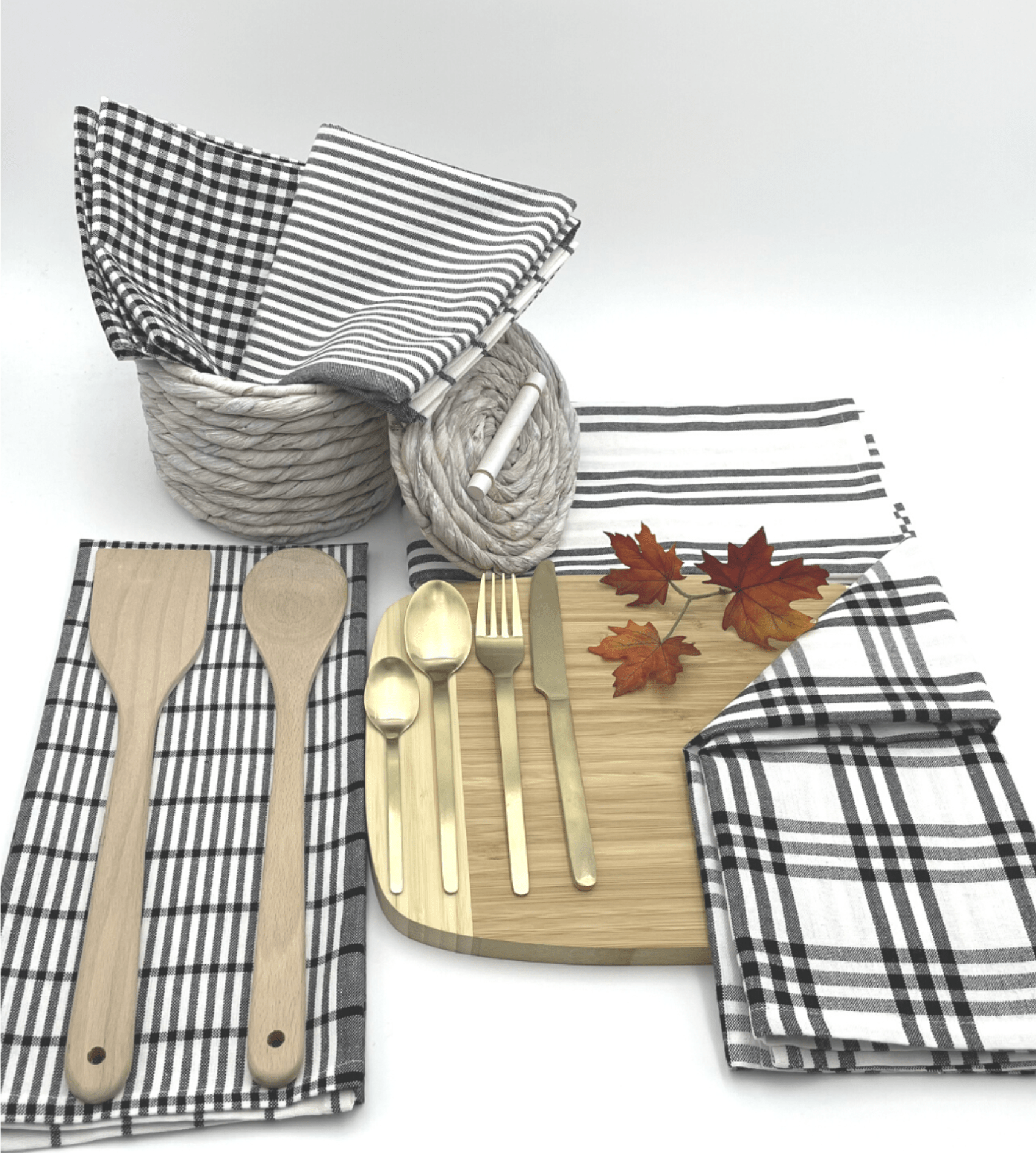 Haven & Space Berry SOFT FURNISHINGS Milan Tea Towels 5/PK