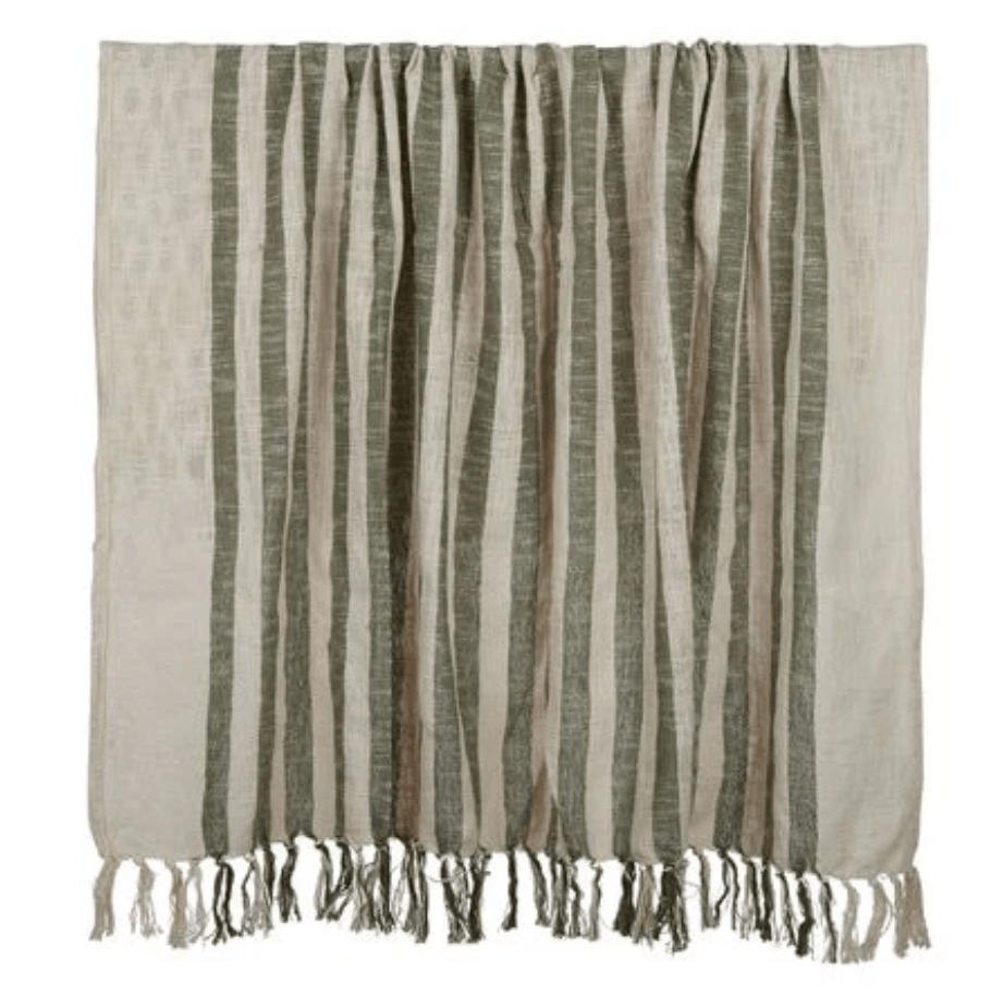 Haven & Space Berry THROW 125x150cm / Olive Montauk Cotton Thow