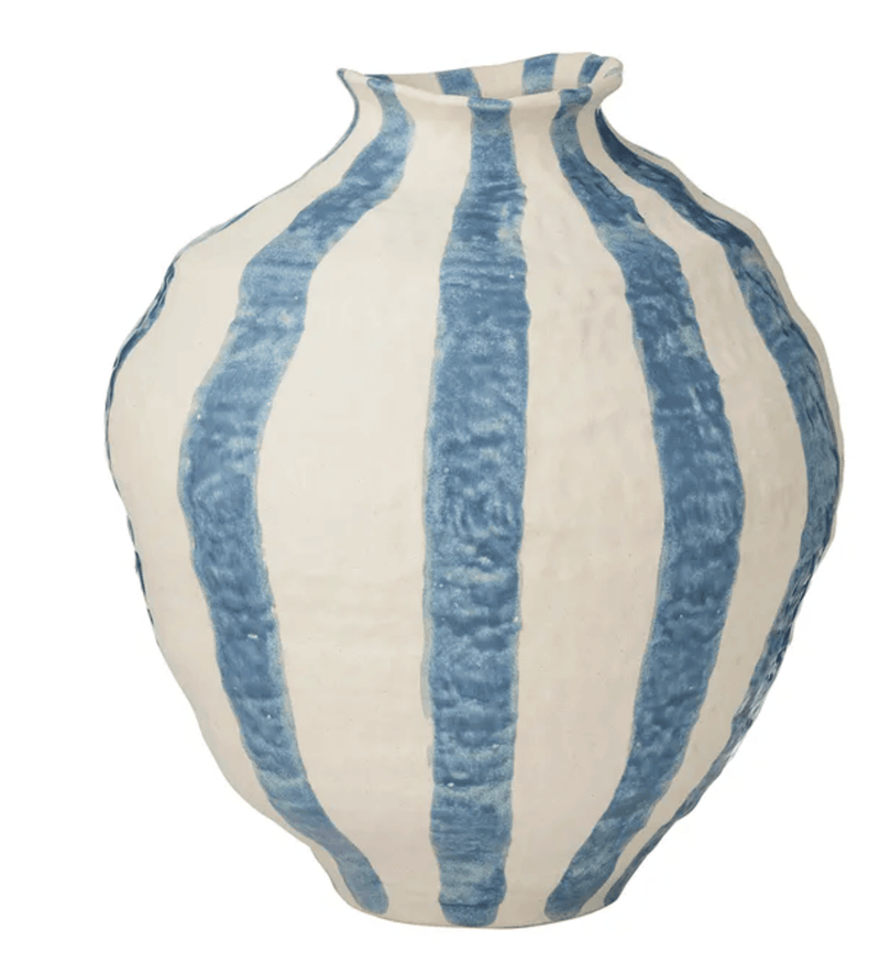 Haven & Space Berry VASES Denim Rayas Ceramic Vase