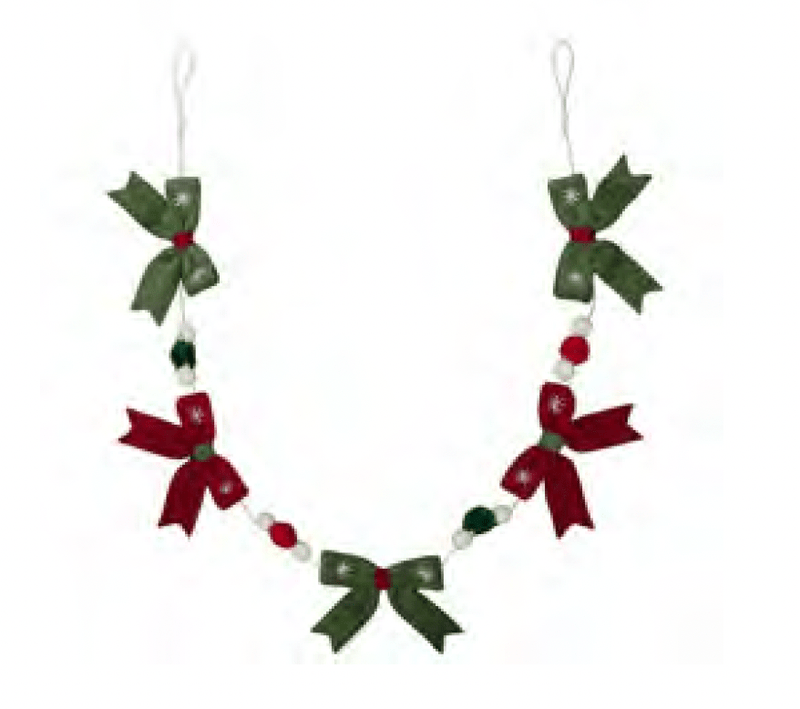 Haven & Space Berry XMAS 112cm Bow Tie Garland