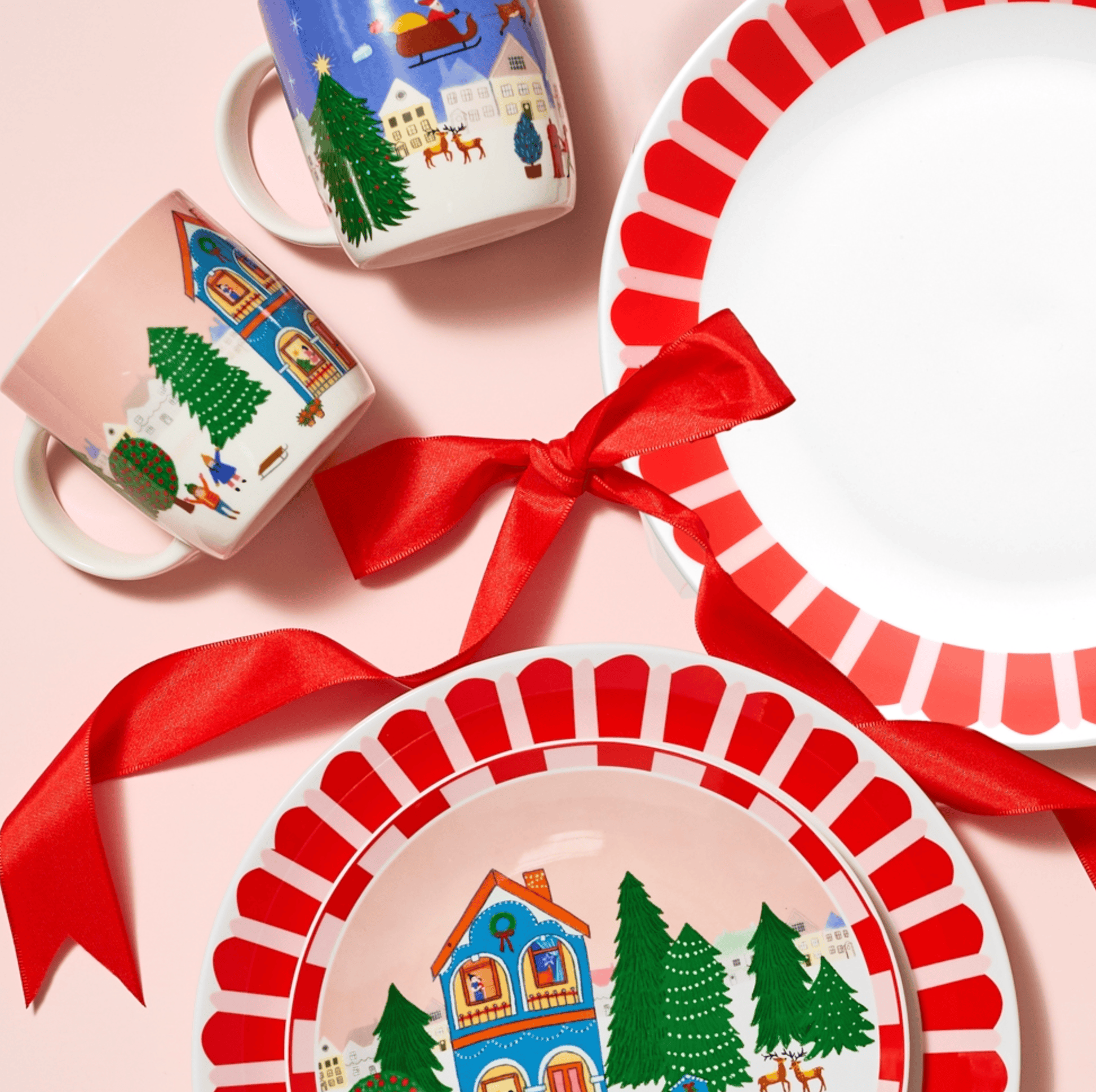 Haven & Space Berry XMAS Night Before Christmas Dinner Plate