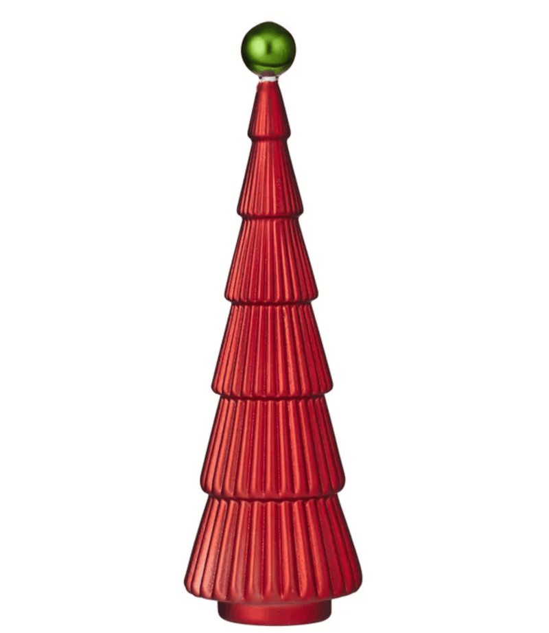 Haven & Space Berry XMAS Ribbed Glass Christmas Tree