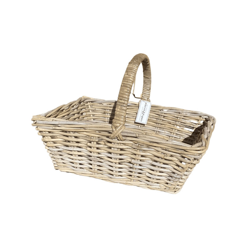 Haven & Space Berry Basketware Kubu Grey Rectangle Shopper