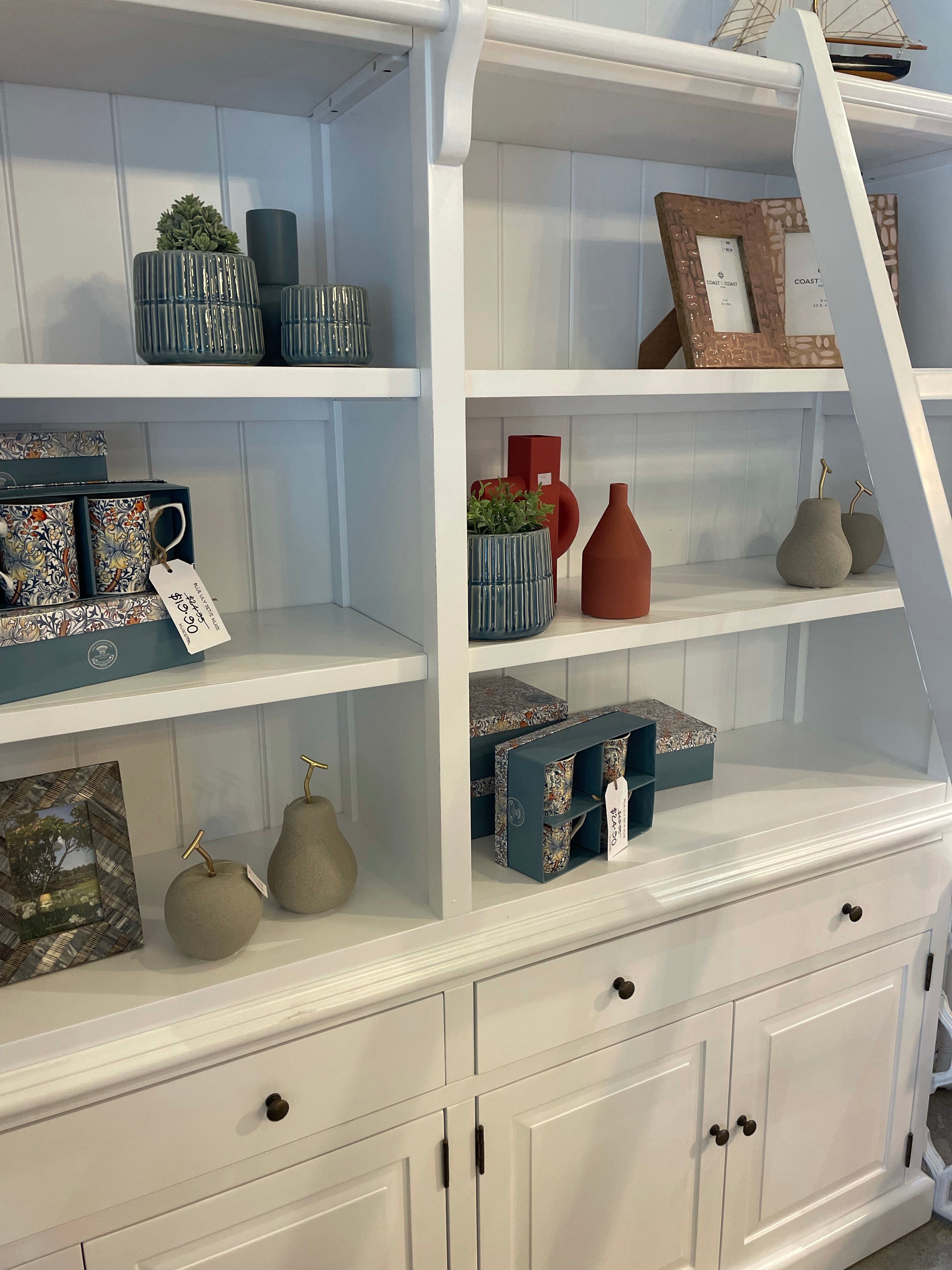 Haven & Space Berry Furniture White Panelled Shelving Prima Bookcase