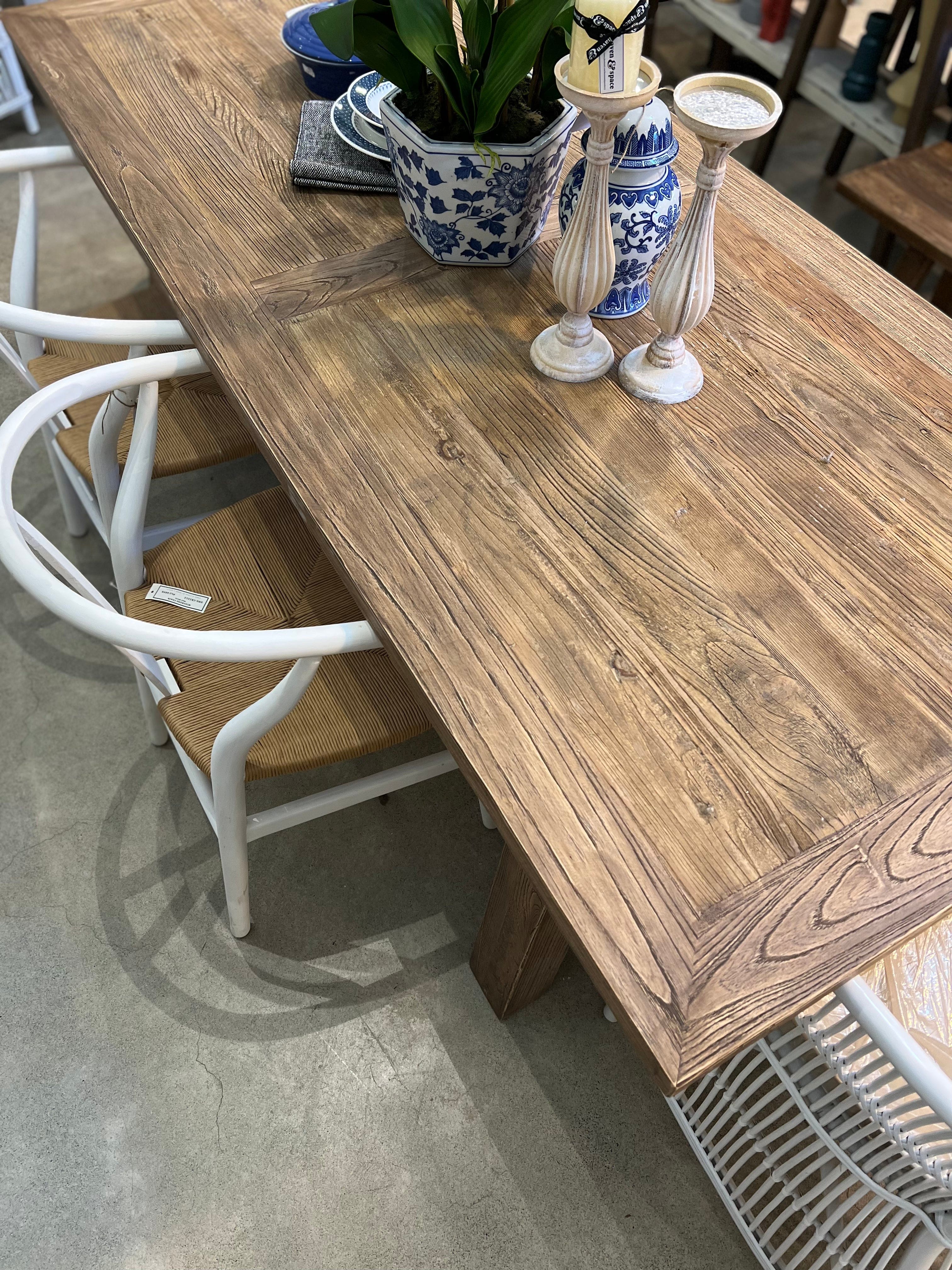 Haven & Space Berry Old Elm Farmhouse Dining Table