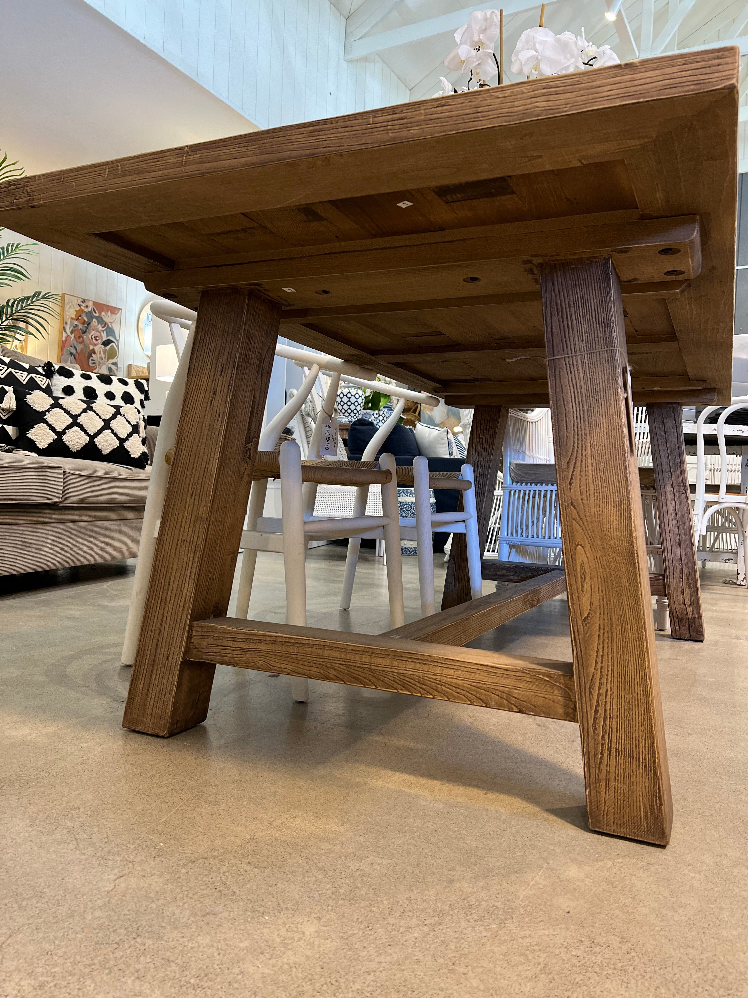 Haven & Space Berry Old Elm Farmhouse Dining Table