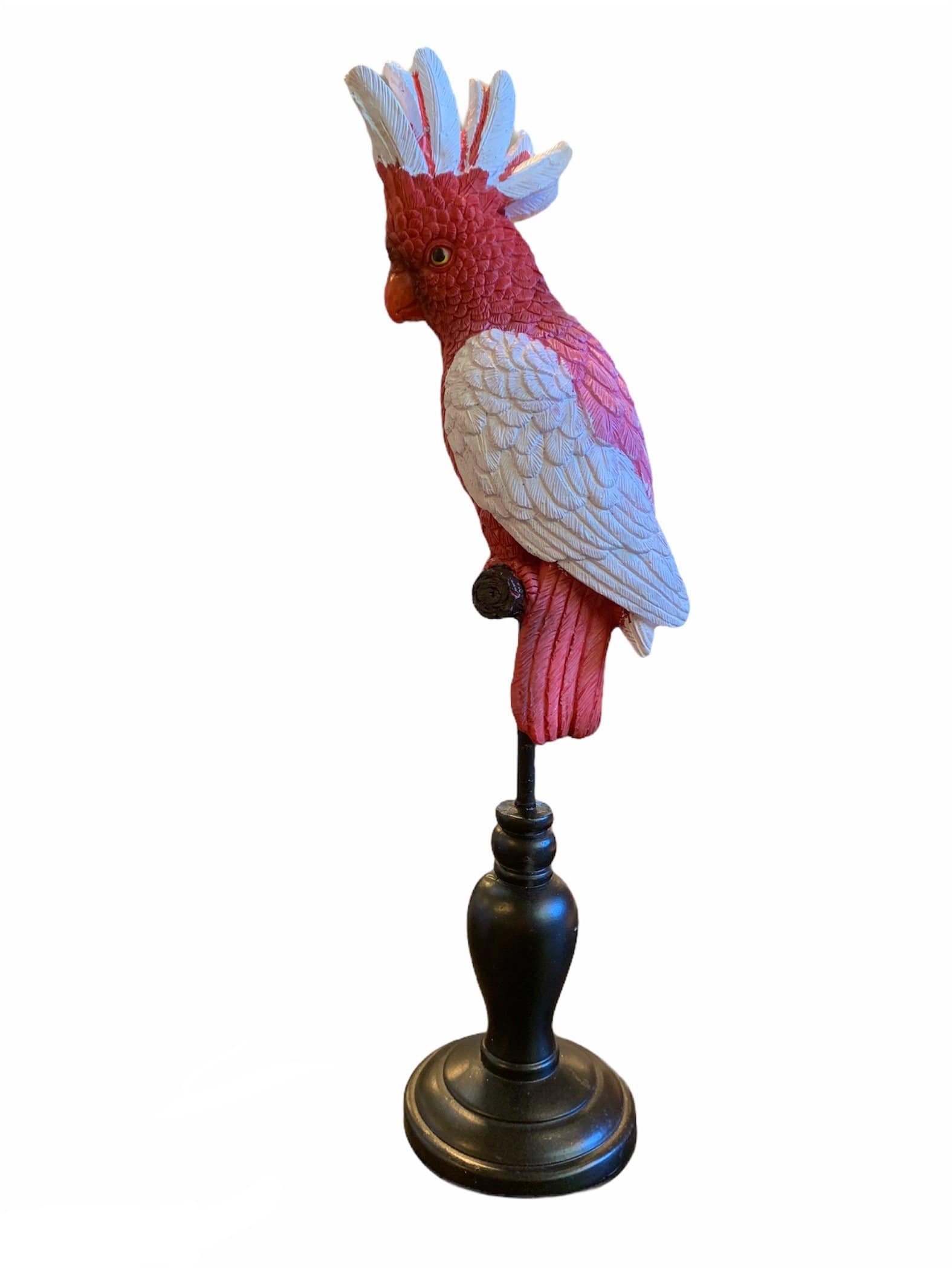 Haven & Space Berry Pink Parrot on Stand