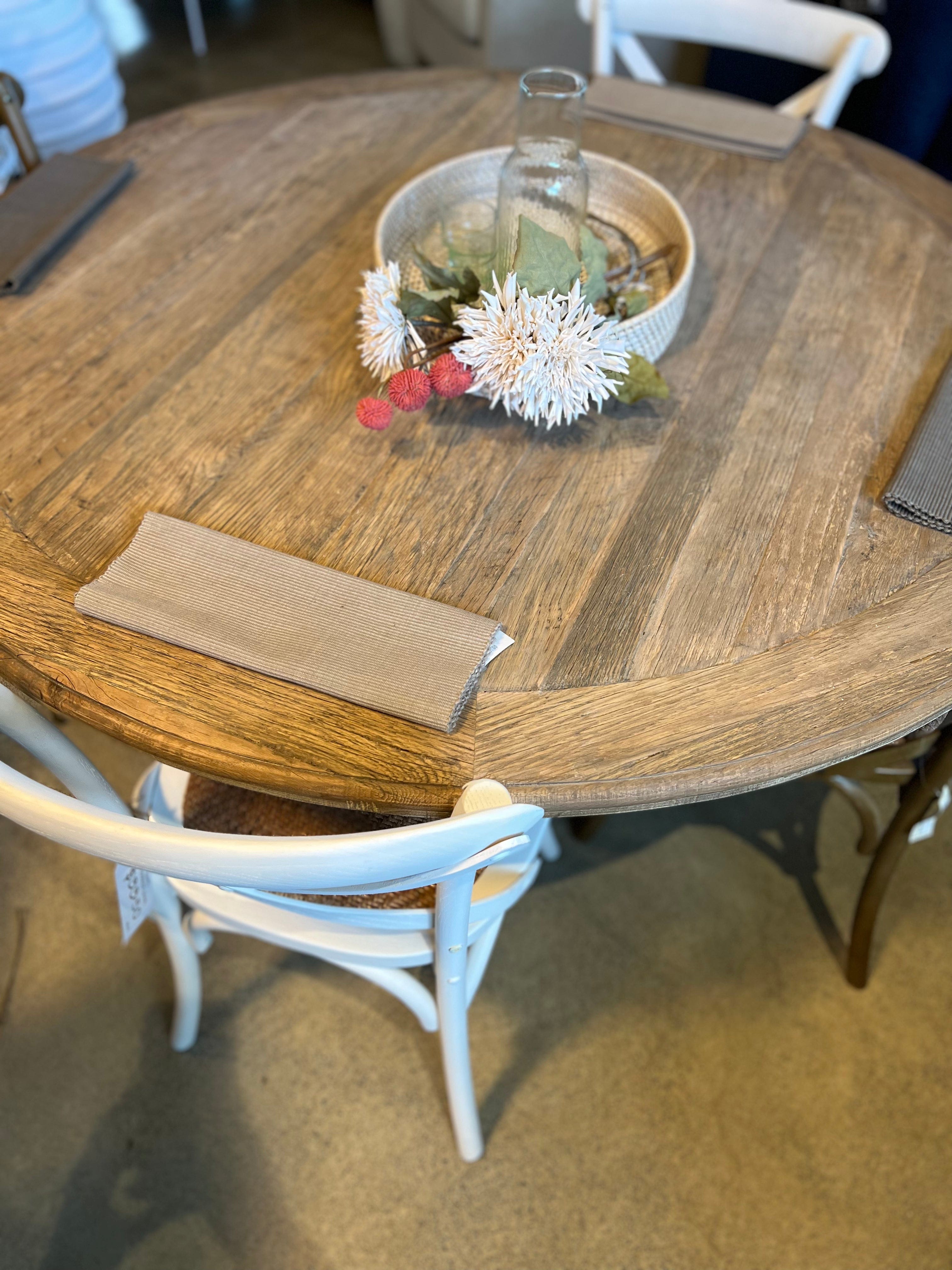 Haven & Space Berry Reclaimed Oak Round Dining Table