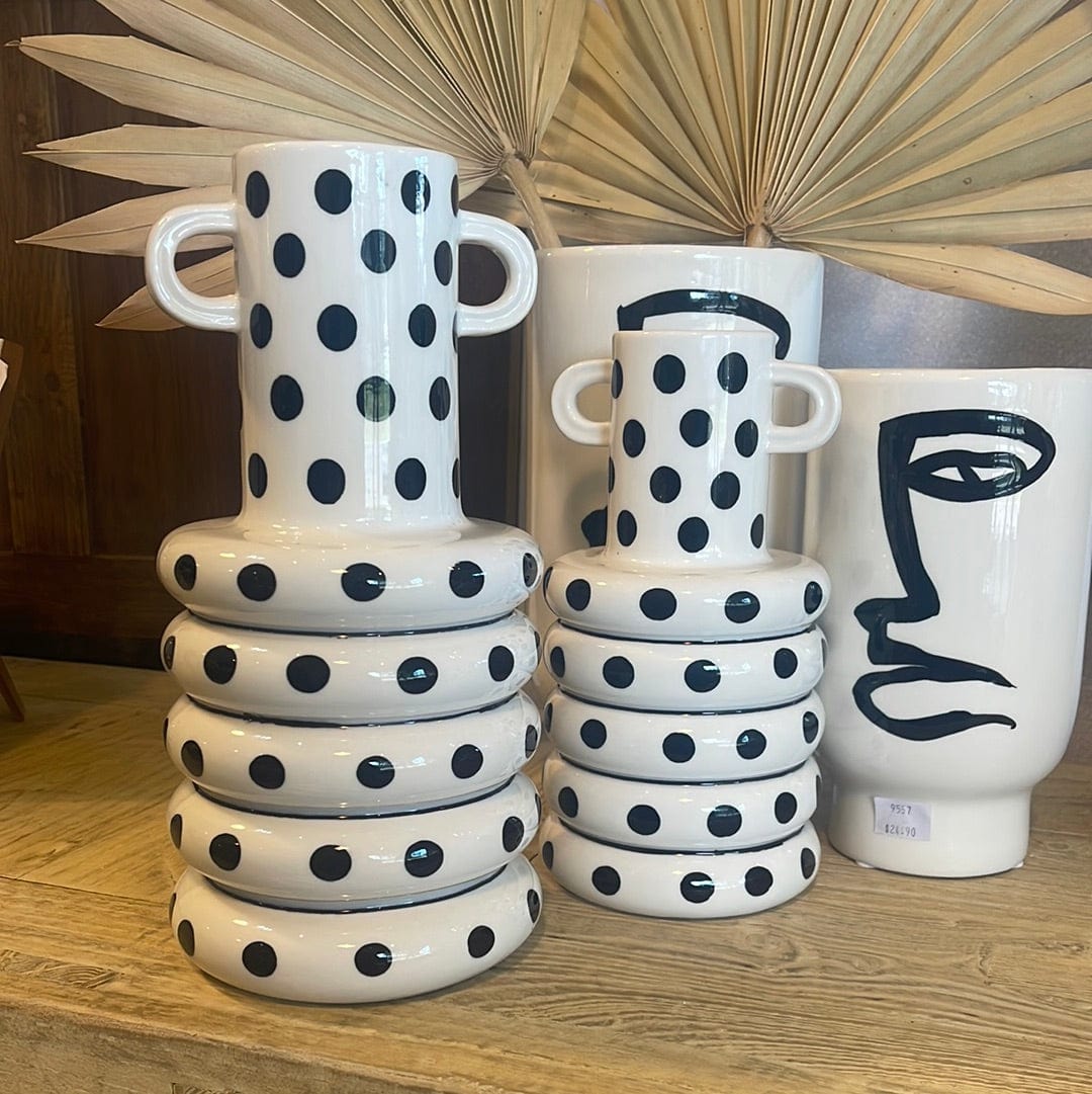 Haven & Space Berry vase Polka Dot Vase with Handles
