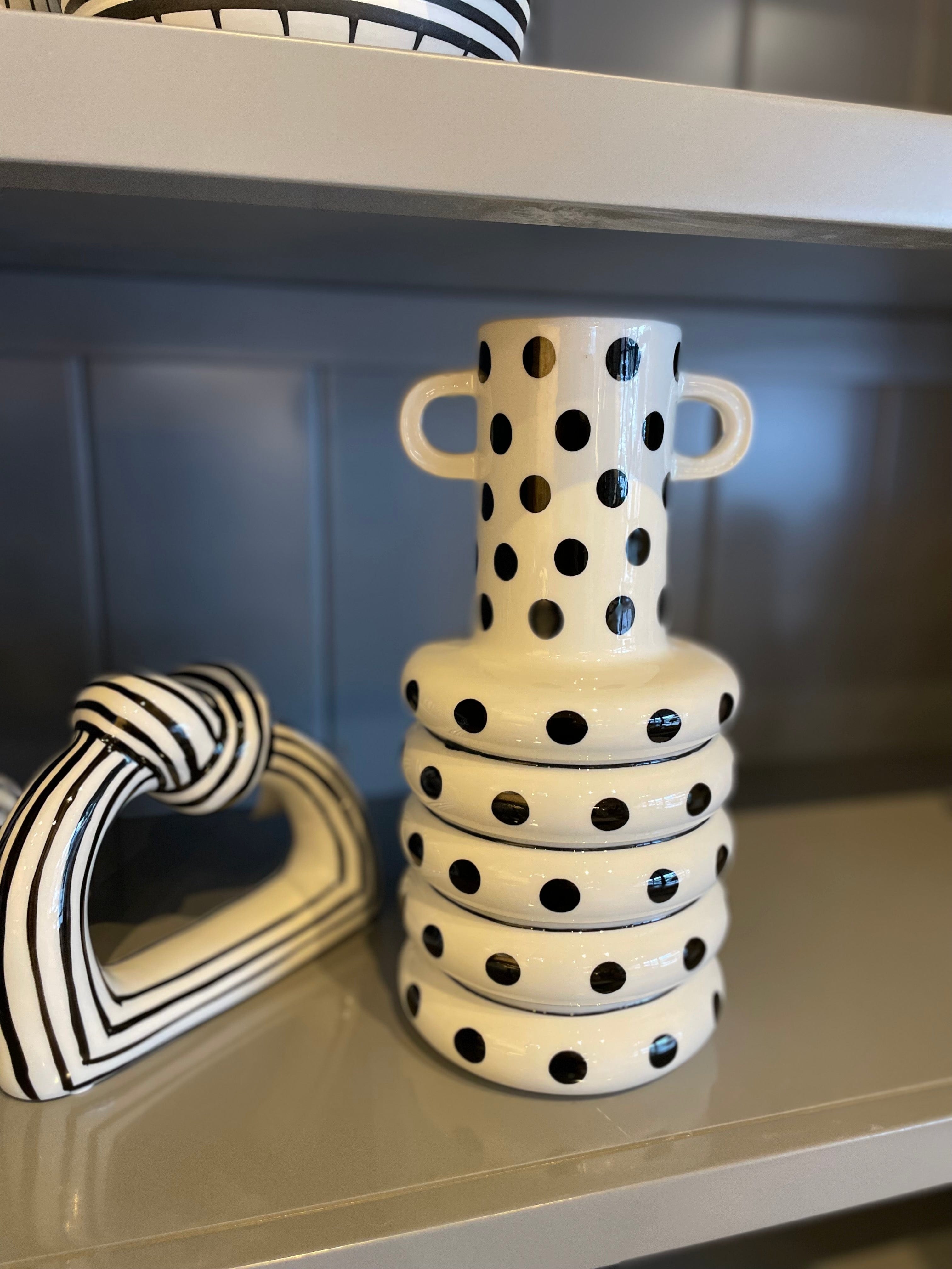 Haven & Space Berry vase Polka Dot Vase with Handles