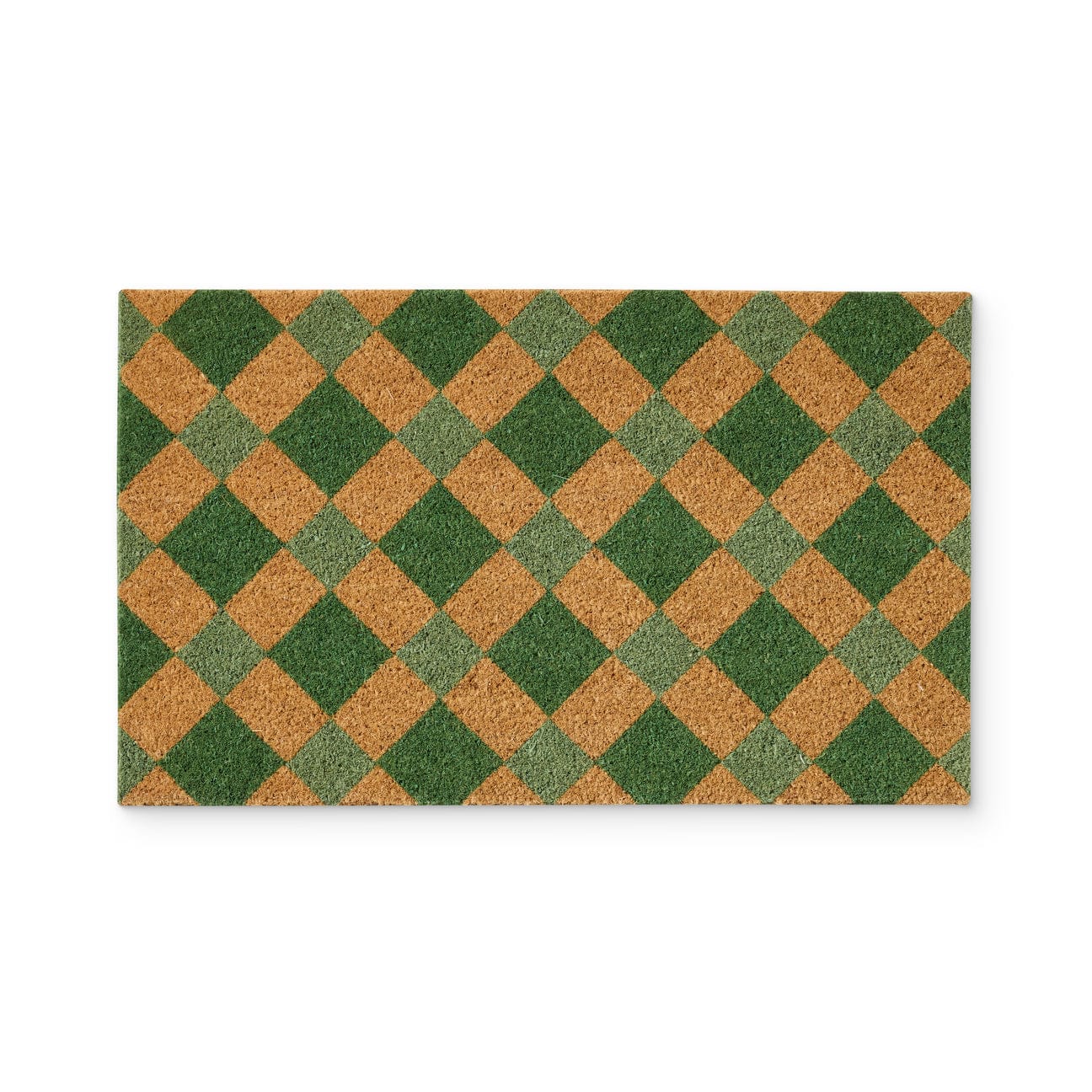 Haven & Space Berry OUTDOOR Diamond Green Check Doormat