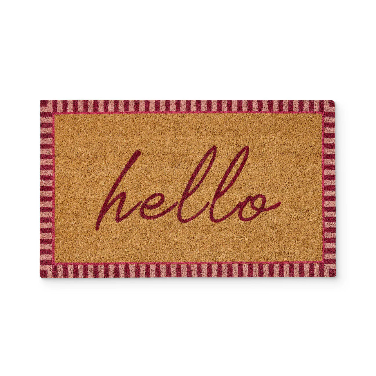 Haven & Space Berry OUTDOOR Hello Pink Doormat