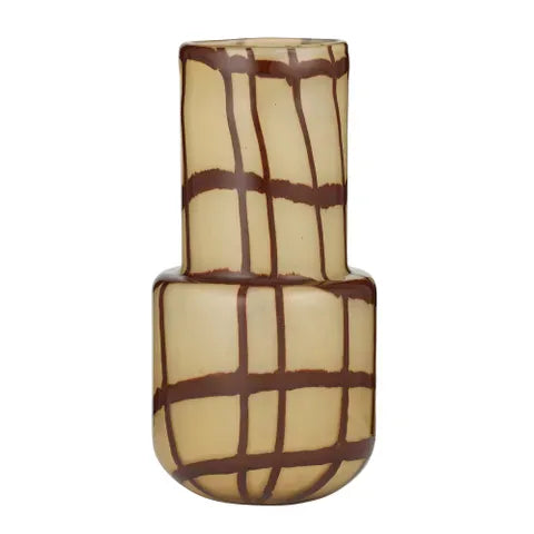 Haven & Space Berry VASES 17X34CM / Ivory/choc Gannon Glass Vase