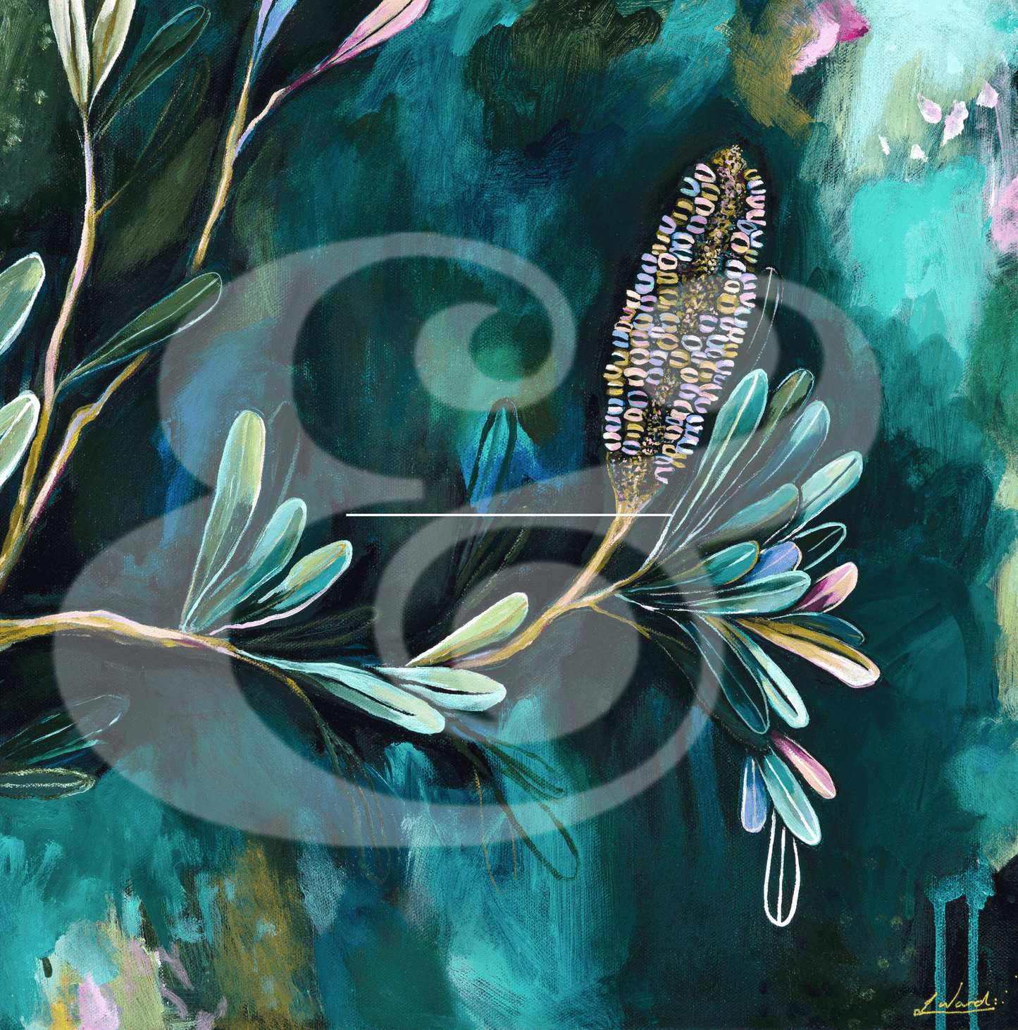 Haven & Space Berry ACCESSORIES 12x12 inches Timeless Beauty - Lauren Ward Artist