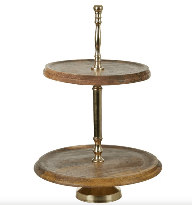 Haven & Space Berry ACCESSORIES 58cm D'oro 2 Tier Stand