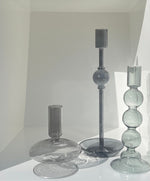 Haven & Space Berry ACCESSORIES 8x20cm / Slate Astrid Glass Candleholders