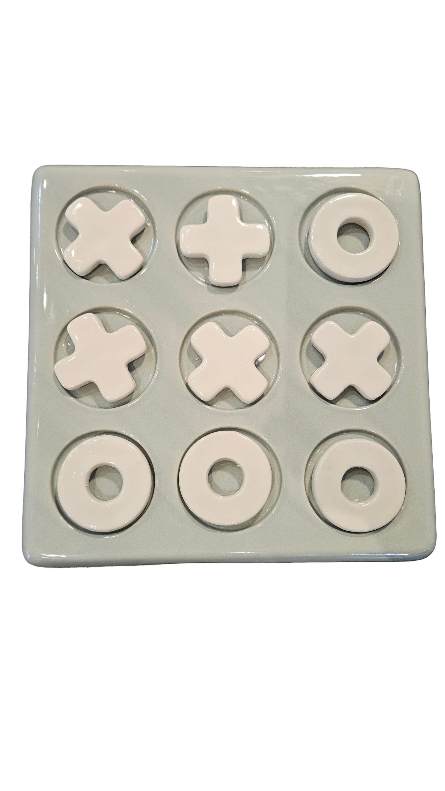 Haven & Space Berry ACCESSORIES Blue/White Ceramic Tic Tac Toe