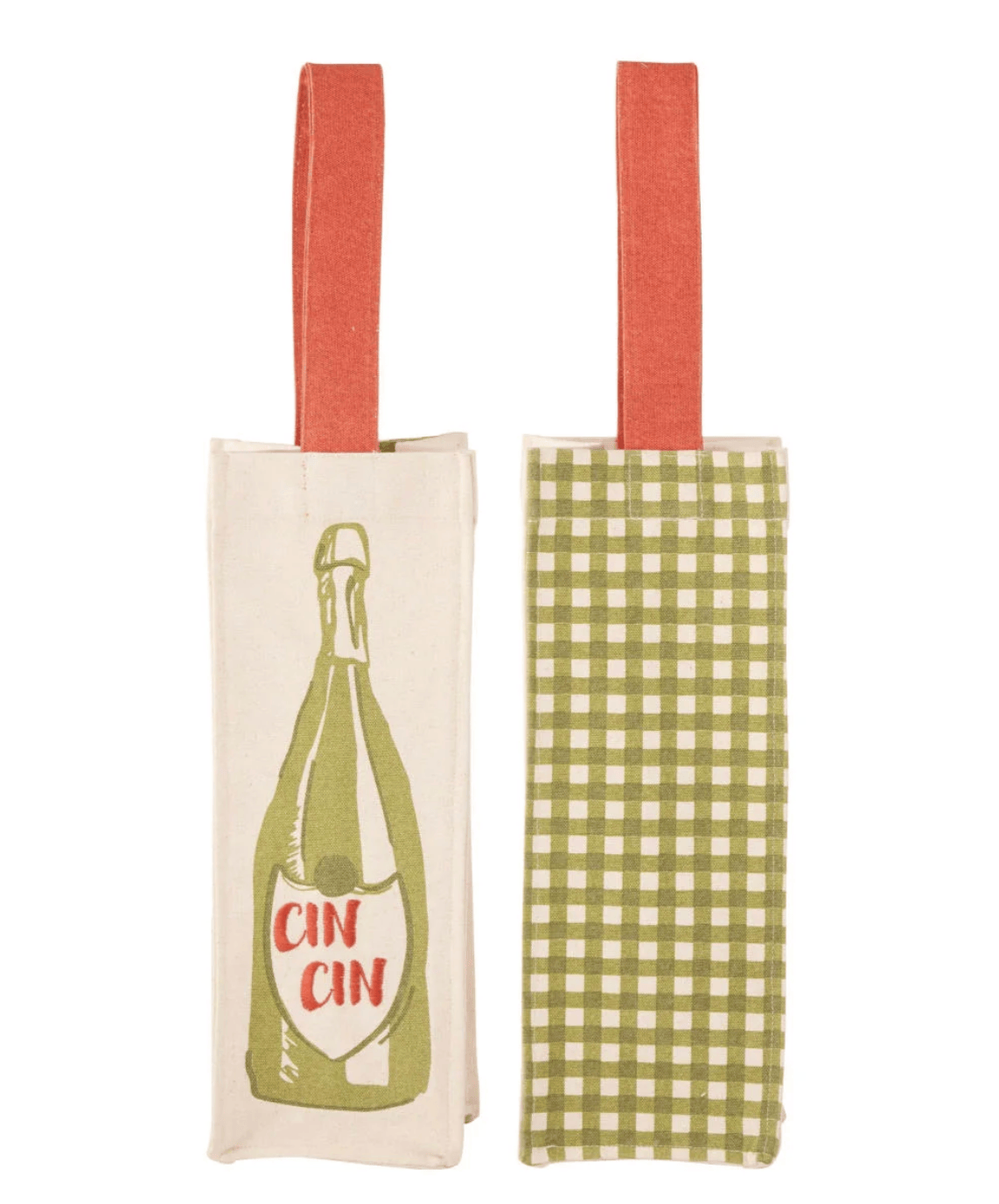 Haven & Space Berry ACCESSORIES Olive Cin Cin Cotton Bottle Bag