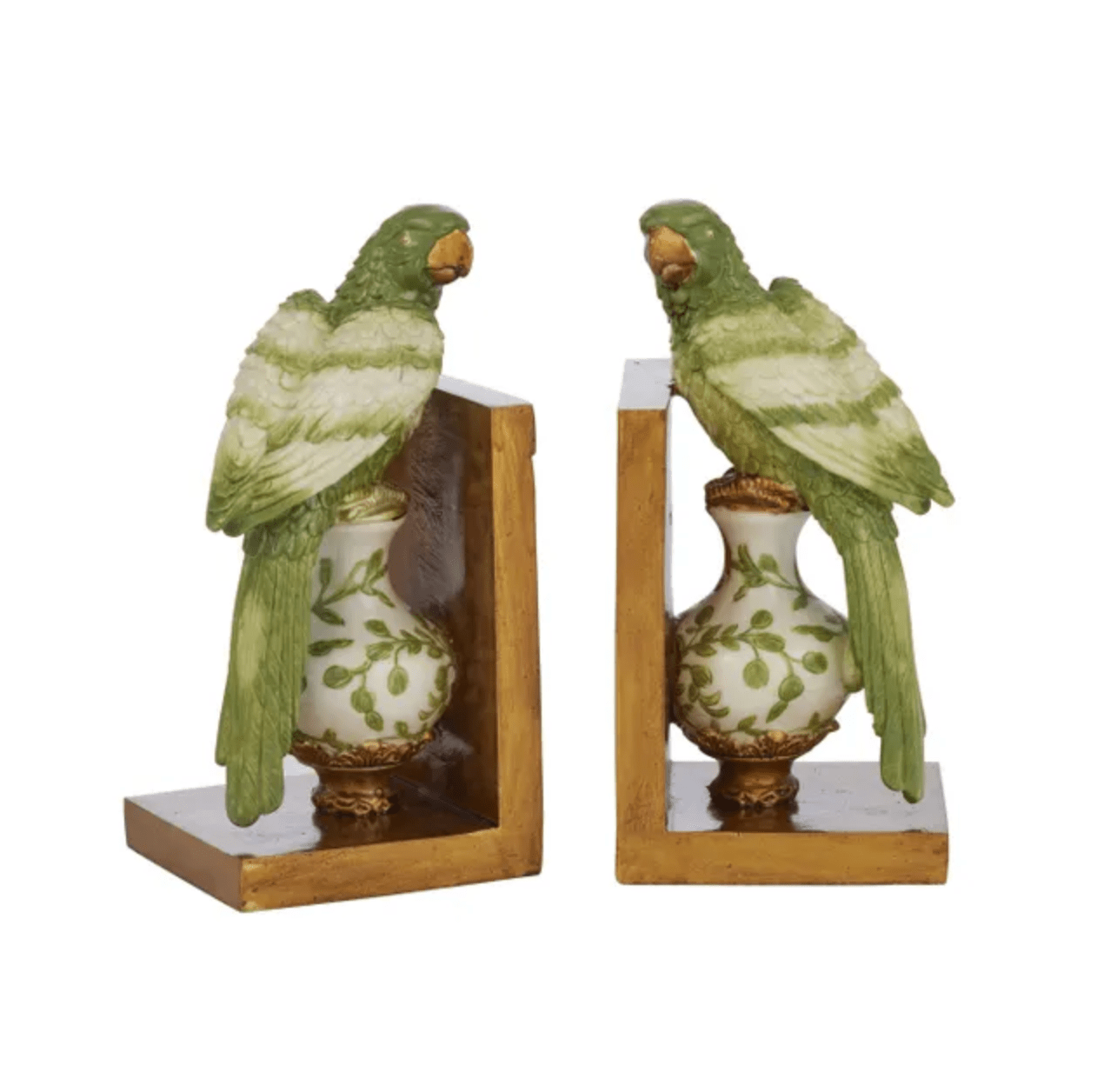 Haven & Space Berry ACCESSORIES Polly Parot Resin Bookends
