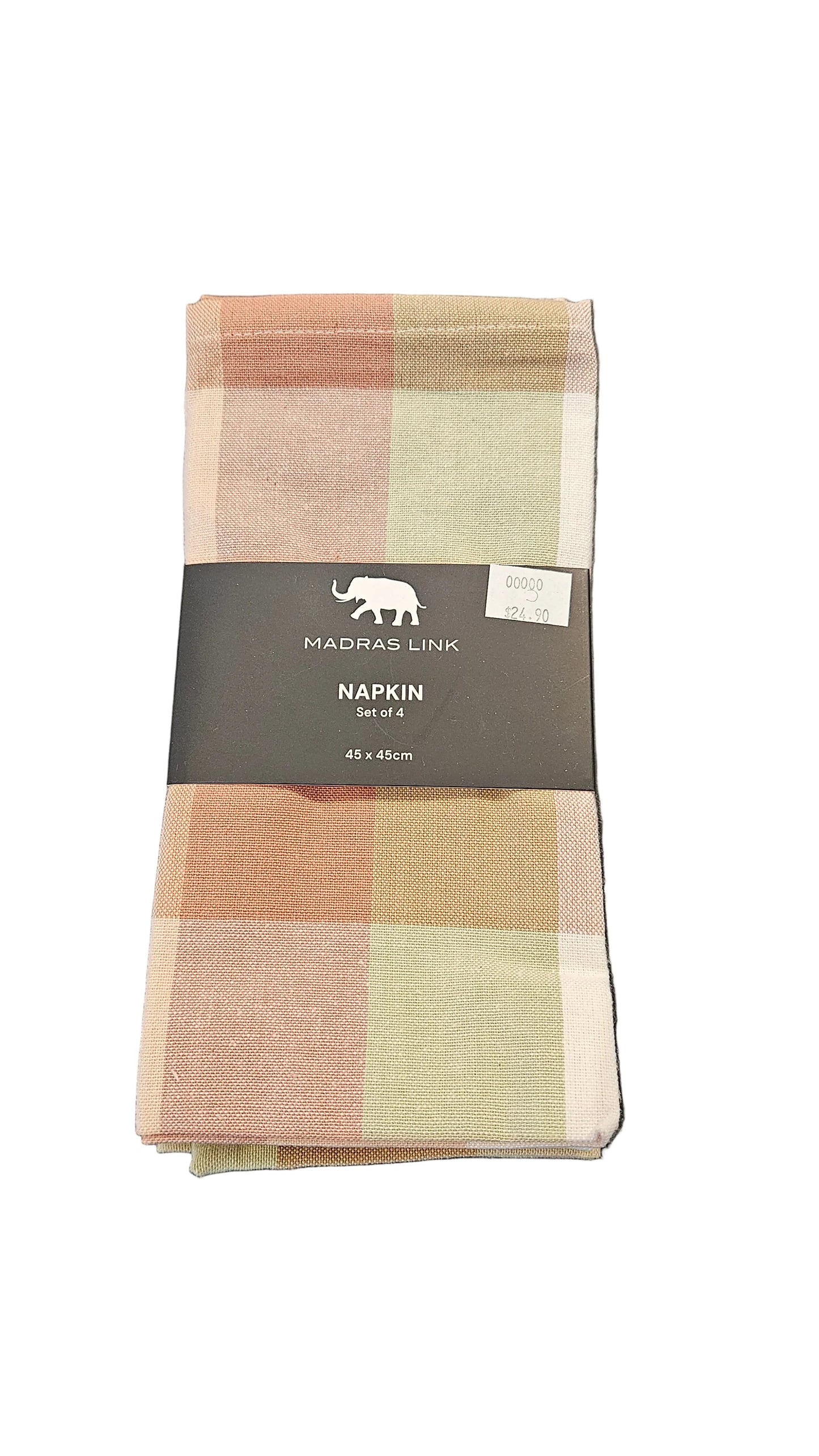 Haven & Space Berry ACCESSORIES Rosie Multi check Napkin Set/4