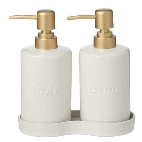 Haven & Space Berry ACCESSORIES Smythe S/2 Ceramic Dispensers W/Tray